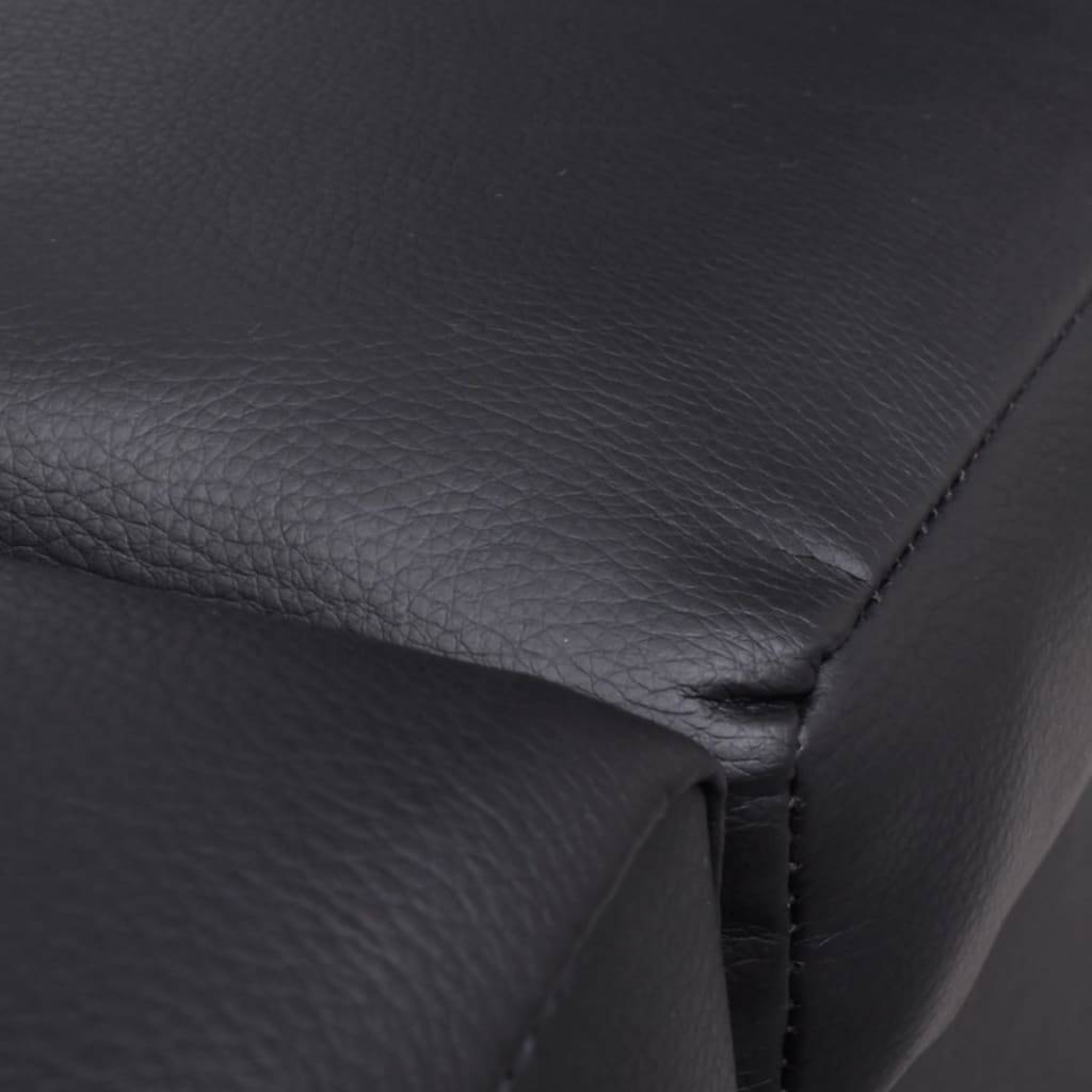 vidaXL Chaiselongue Schwarz Kunstleder