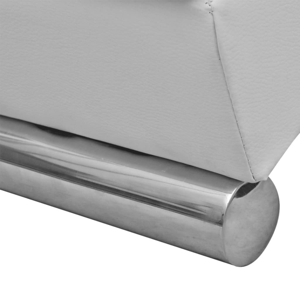 vidaXL Chaiselongue Weiß Kunstleder