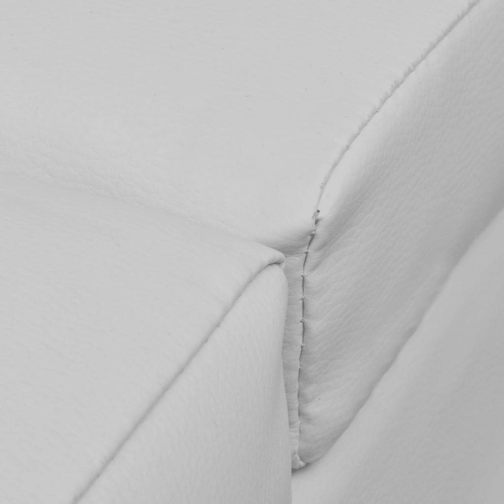 vidaXL Chaiselongue Weiß Kunstleder