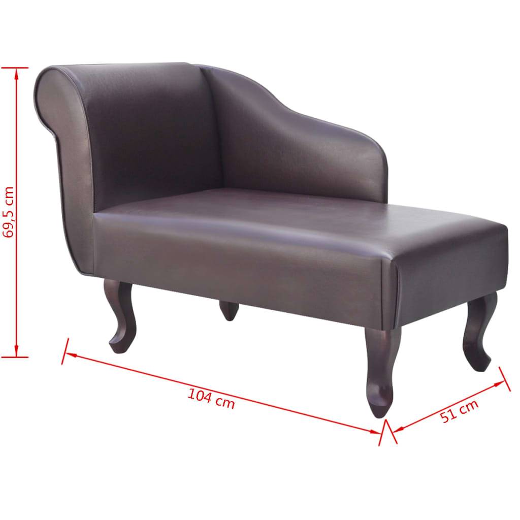 vidaXL Chaiselongue Braun Kunstleder