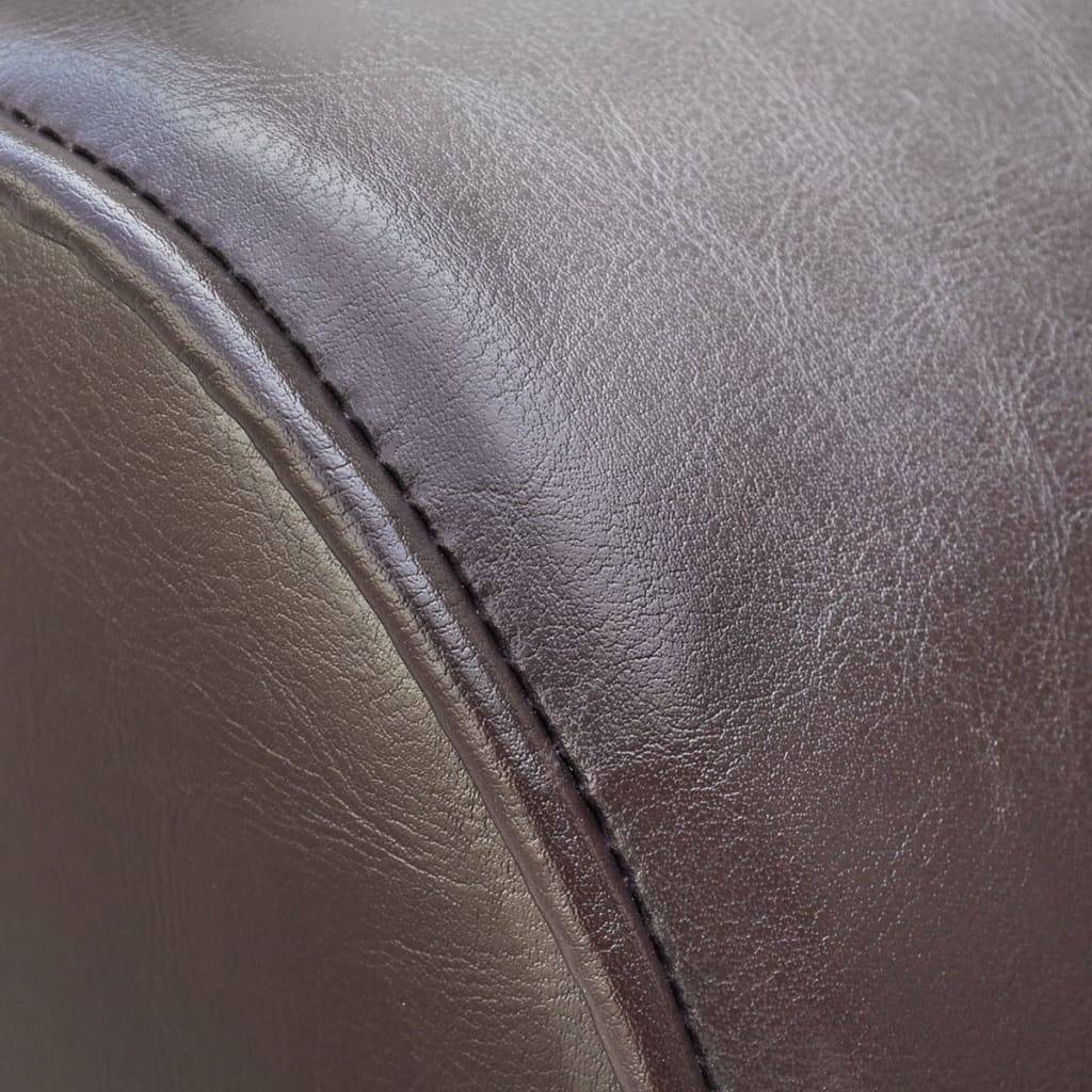 vidaXL Chaiselongue Braun Kunstleder