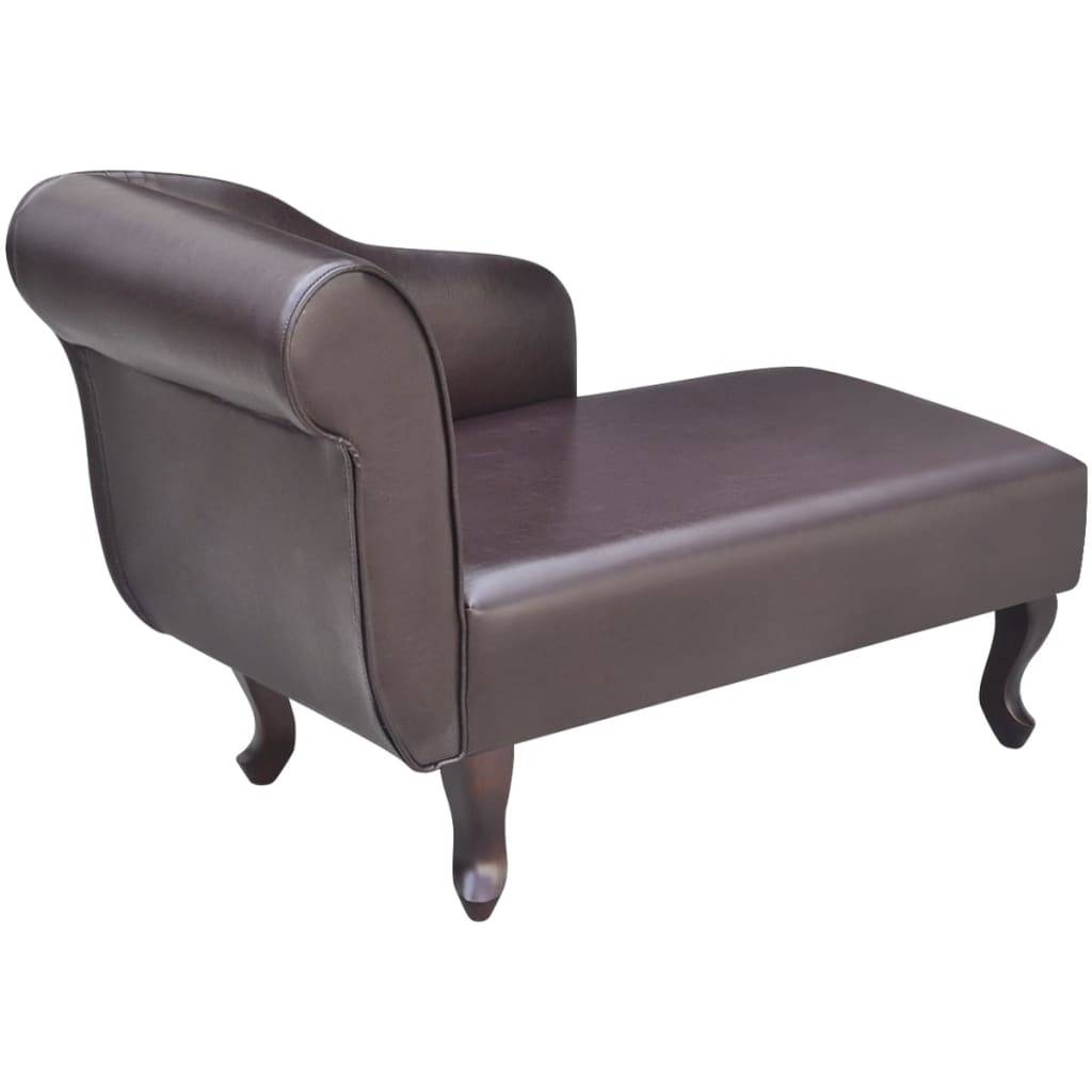 vidaXL Chaiselongue Braun Kunstleder