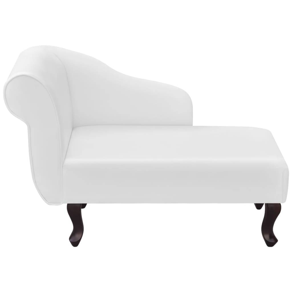 vidaXL Chaiselongue Weiß Kunstleder