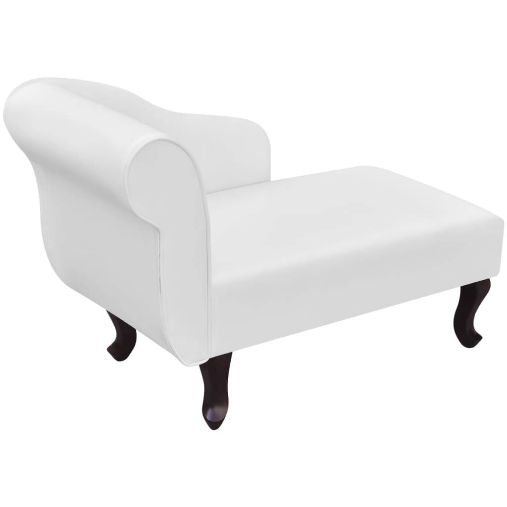 vidaXL Chaiselongue Weiß Kunstleder