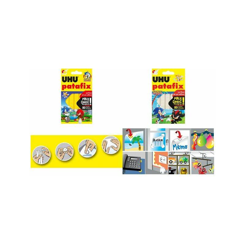 UHU Klebepads patafix "SONIC", wieder ablösbar, weiß