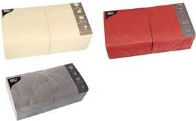 PAPSTAR Servietten, 330 x 330 mm, 3-lagig, grau 1/4 Falz, Tissue, eingeschweißt