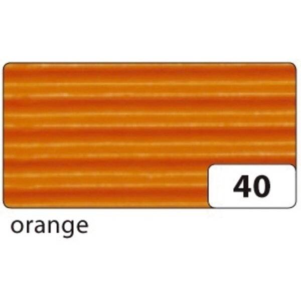 Bastelwellpappe - 50 x 70 cm orange.