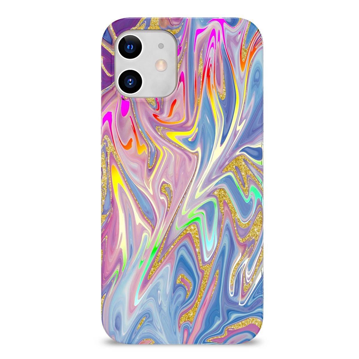 Für Apple iPhone 12 Mini Shockproof TPU Watercolor Splash Schutz Tasche Hülle Cover Etui Motiv 1