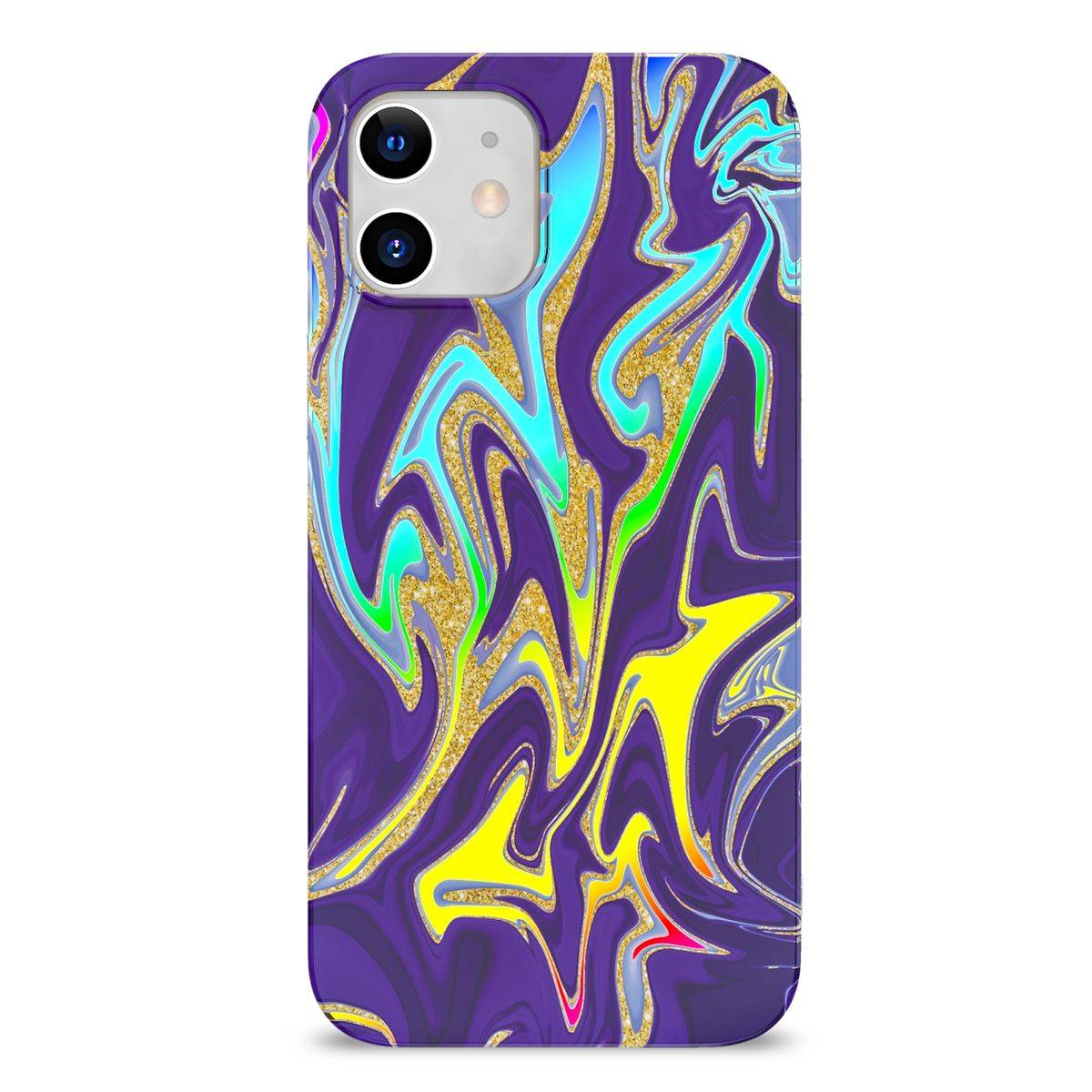Für Apple iPhone 12 Mini Shockproof TPU Watercolor Splash Schutz Tasche Hülle Cover Etui Motiv 3