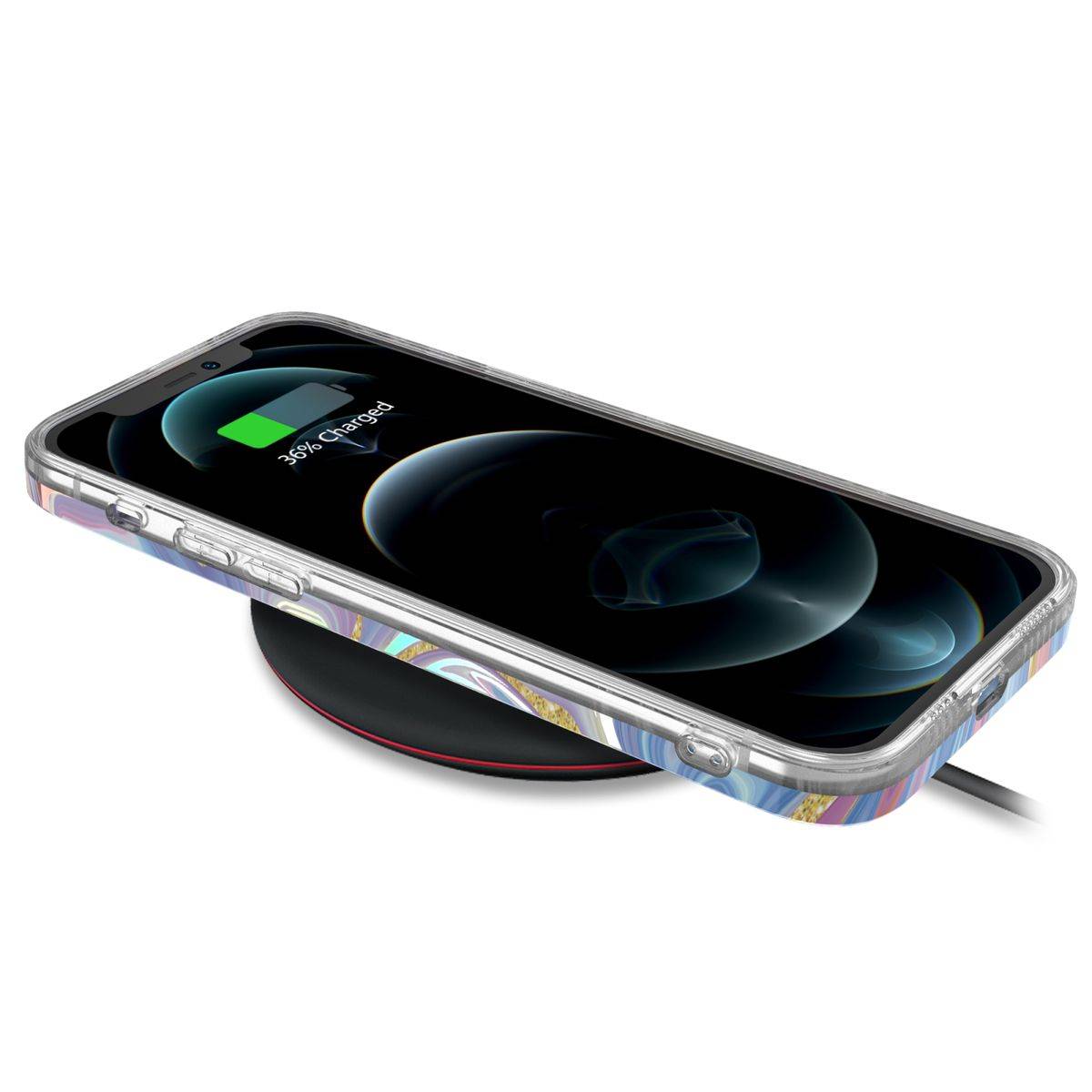 Für Apple iPhone 12 Mini Shockproof TPU Watercolor Splash Schutz Tasche Hülle Cover Etui Motiv 4