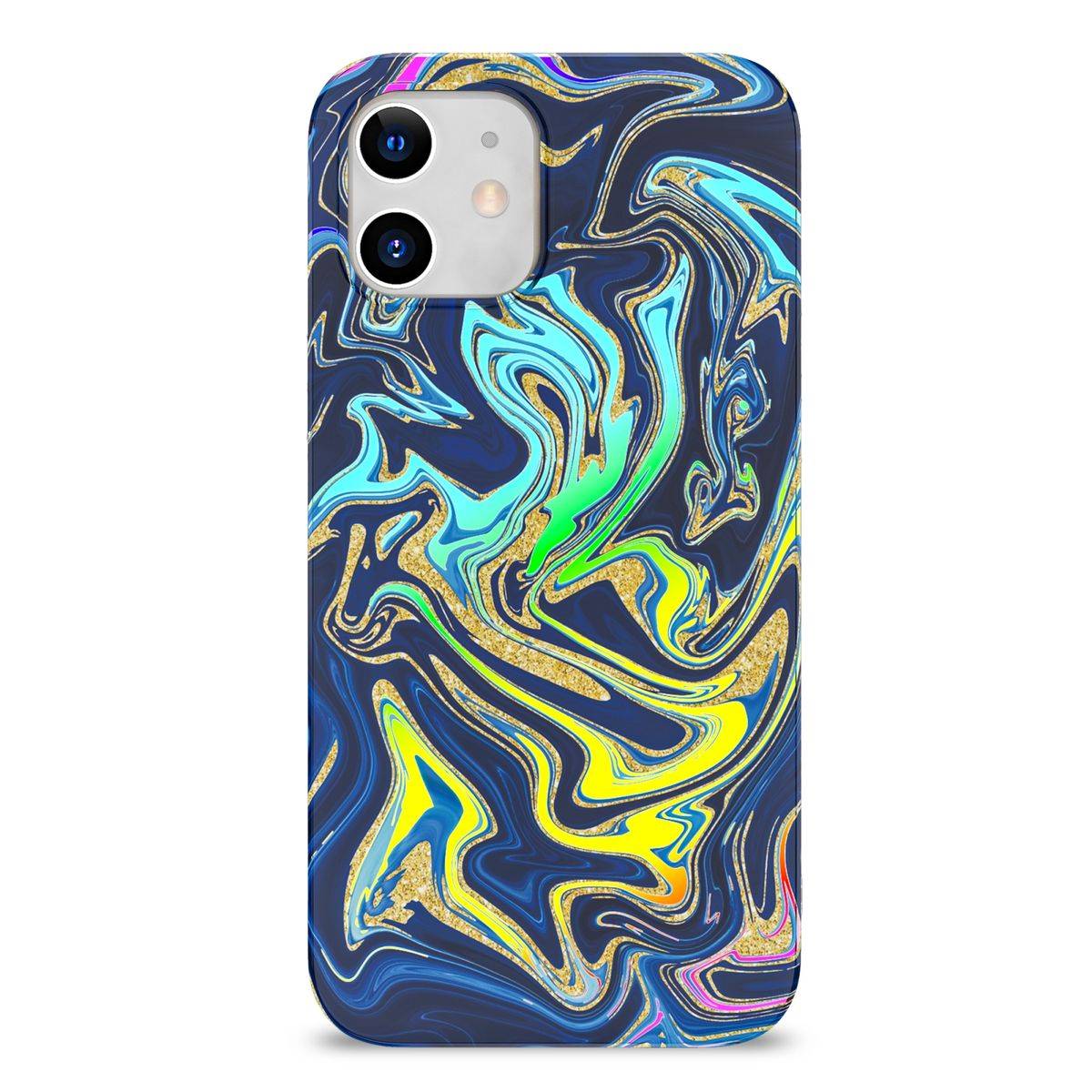 Für Apple iPhone 12 Mini Shockproof TPU Watercolor Splash Schutz Tasche Hülle Cover Etui Motiv 4