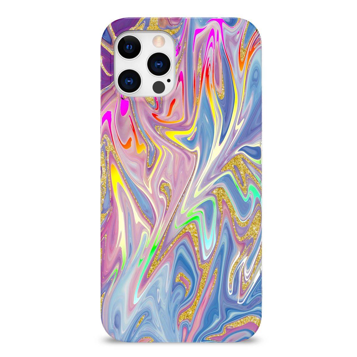 Für Apple iPhone 12 / 12 Pro Shockproof TPU Watercolor Splash Schutz Tasche Hülle Cover Etui Motiv 1