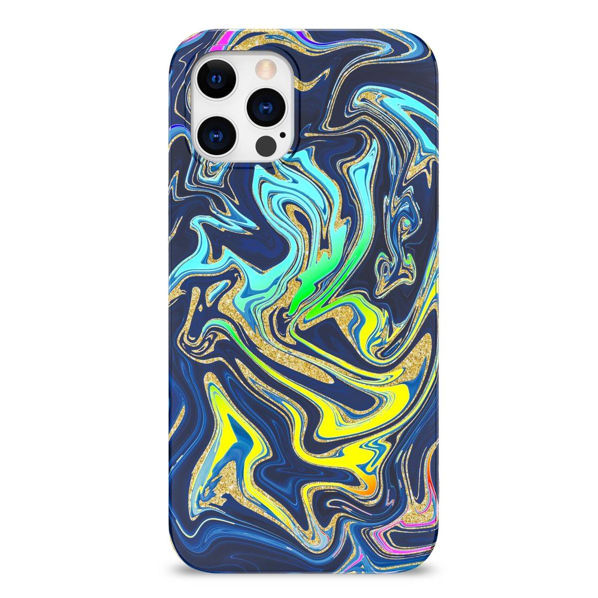 Für Apple iPhone 12 / 12 Pro Shockproof TPU Watercolor Splash Schutz Tasche Hülle Cover Etui Motiv 4