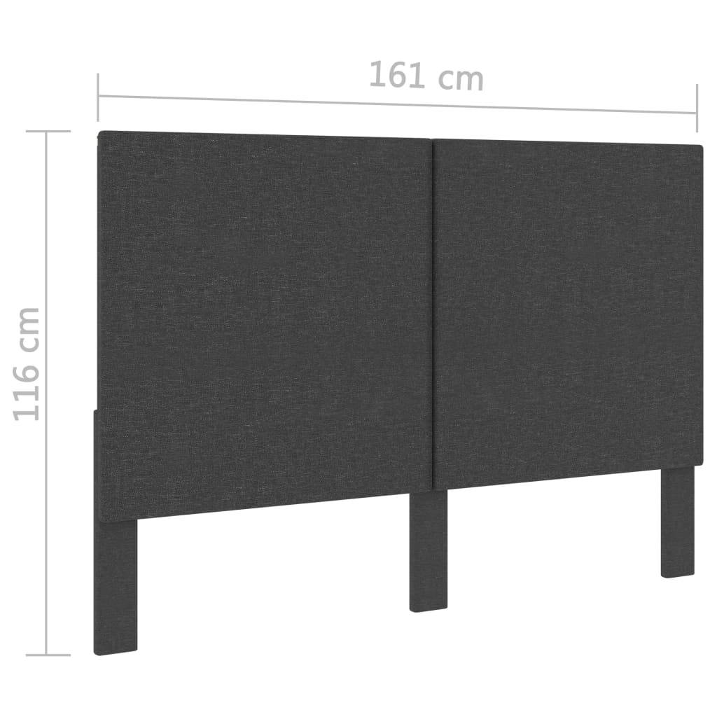 vidaXL Kopfteil Dunkelgrau Stoff 160×200 cm