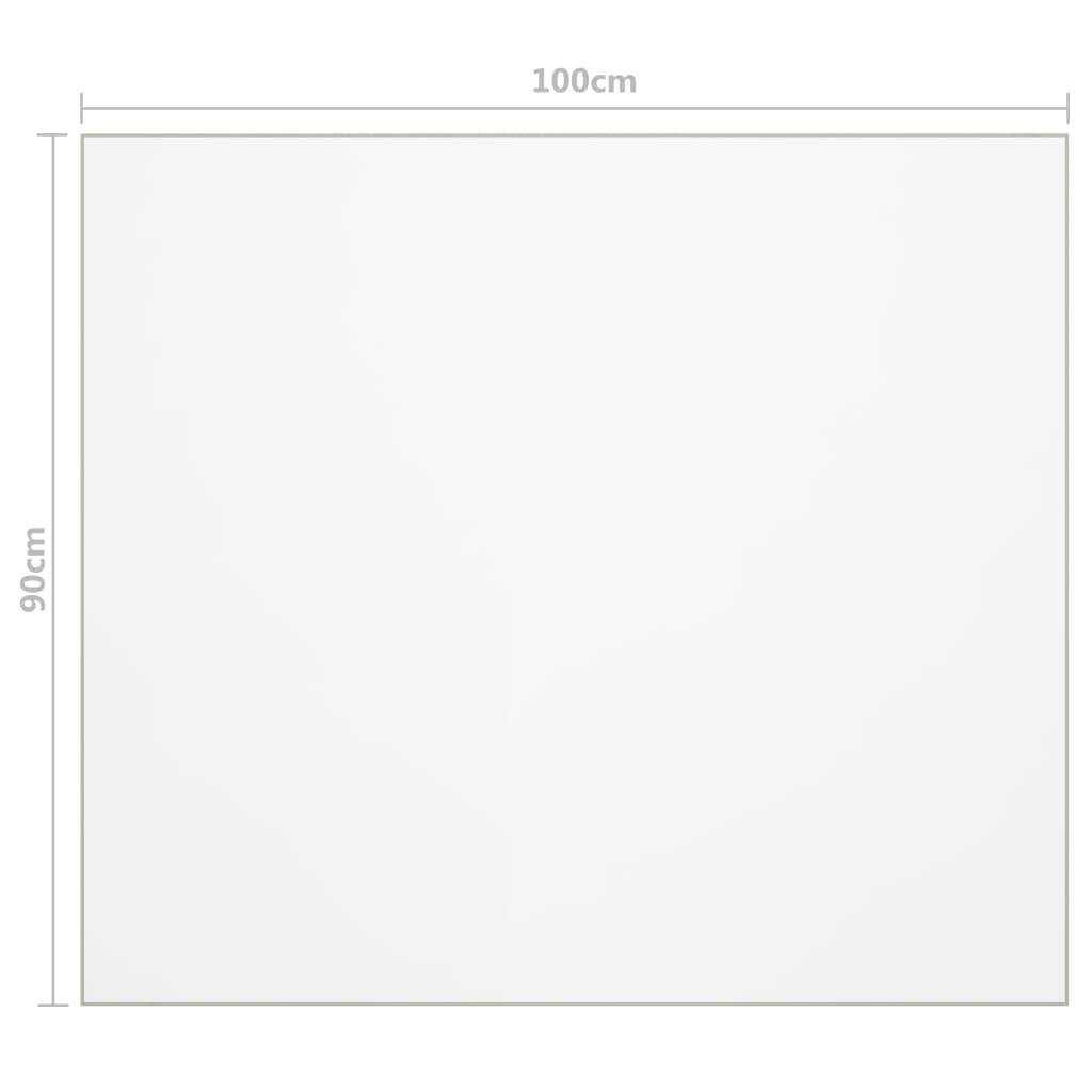 vidaXL Tischfolie Transparent 100x90 cm 2 mm PVC