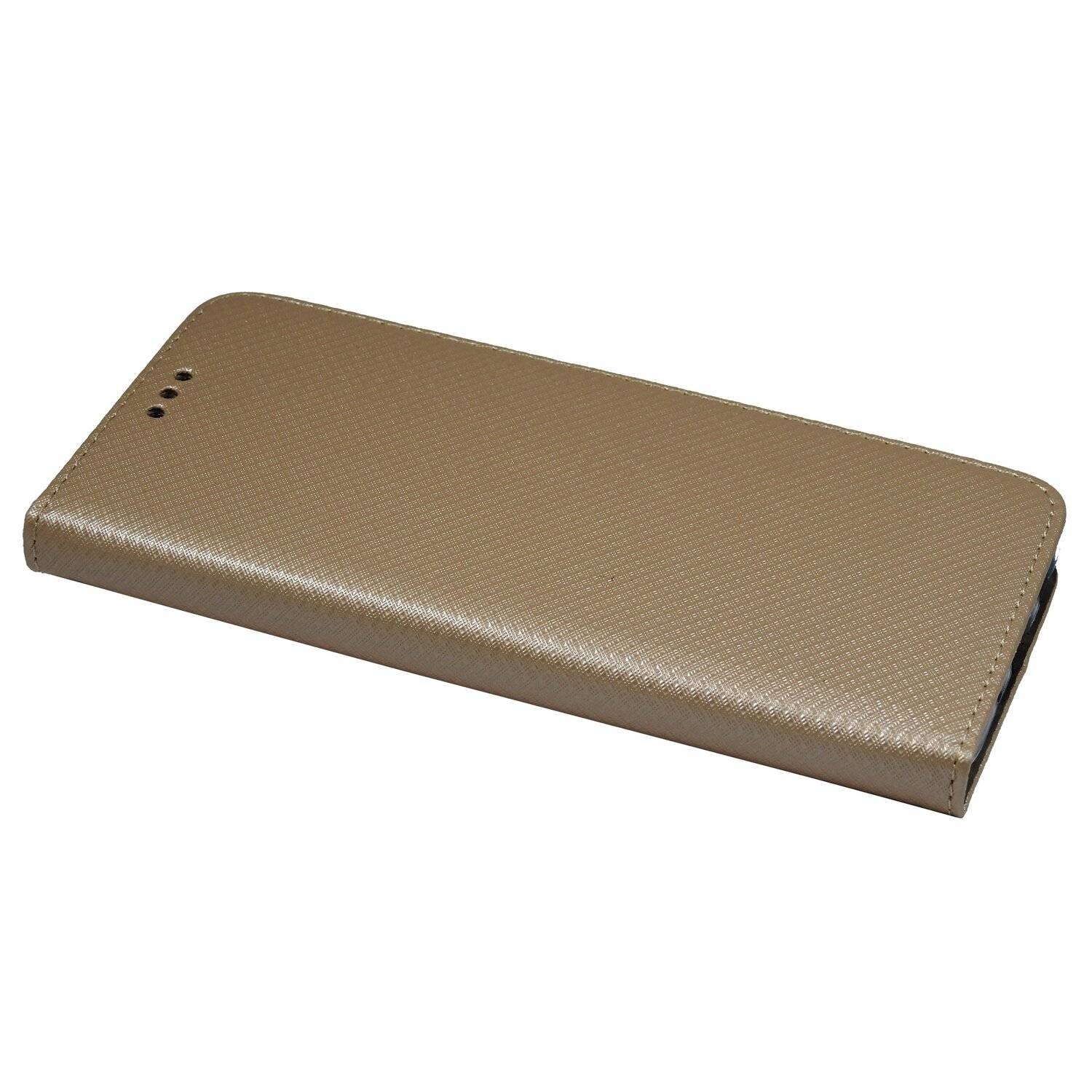 Buch Tasche "Smart" für XIAOMI REDMI NOTE 10 Handy Hülle Brieftasche Schutzhülle mit Standfunktion, Kartenfach Gold