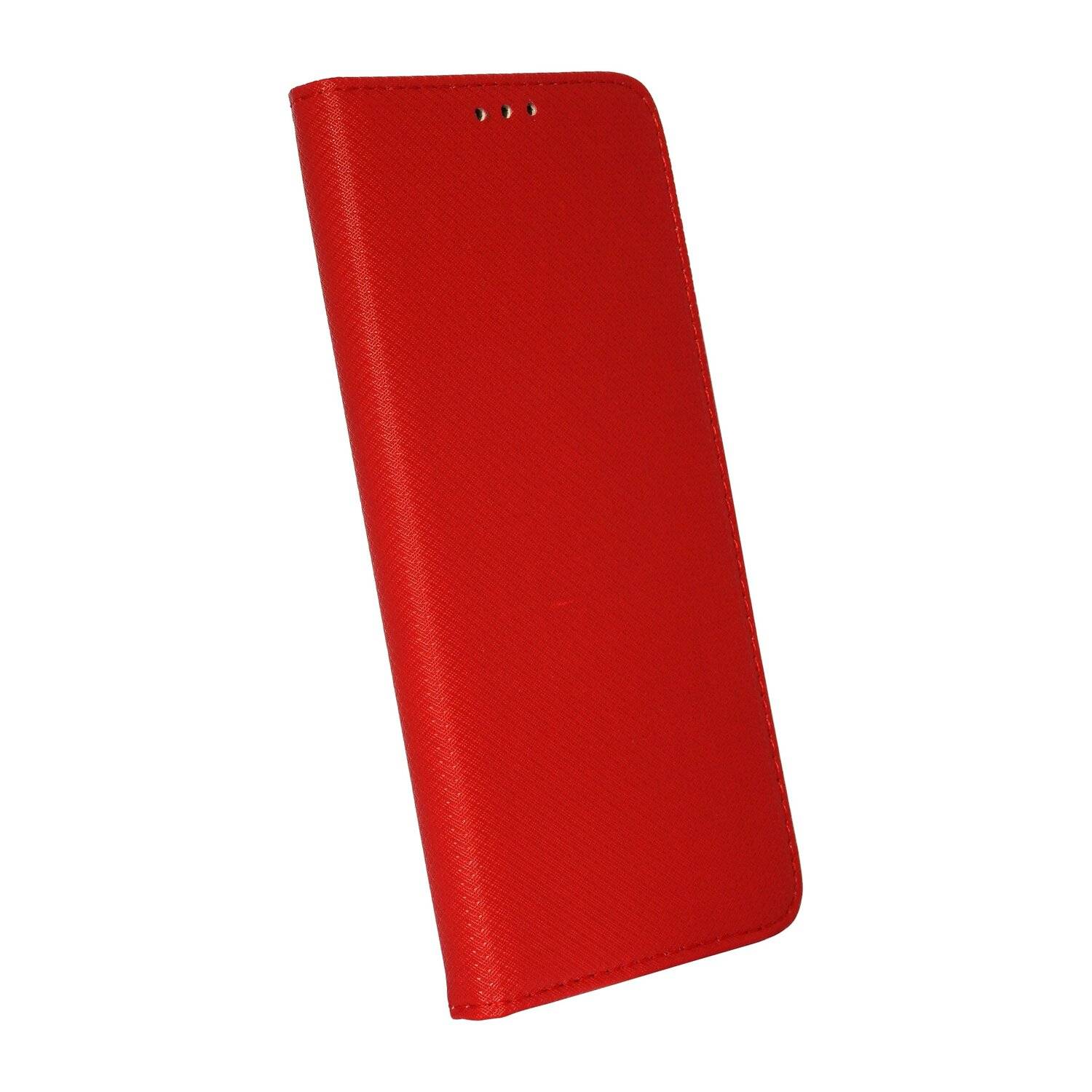 Elegante Buch-Tasche Hülle Smart Magnet kompatibel mit MOTOROLA MOTO G10 Leder Optik Wallet Book-Style Cover in Rot