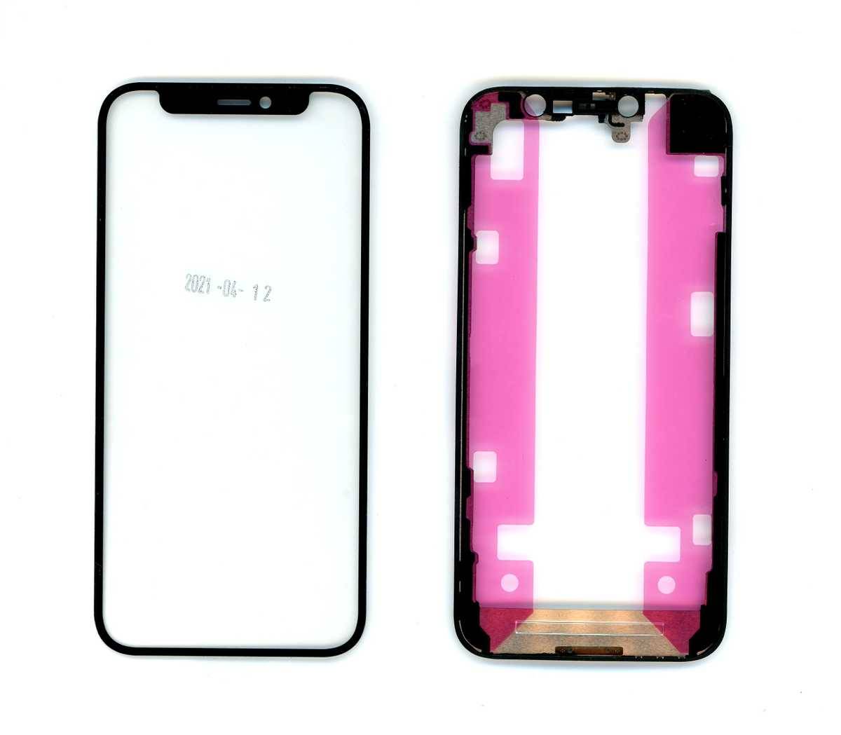 Premium iPhone 12 Mini Frontglas mit Rahmen und OCA Kleber