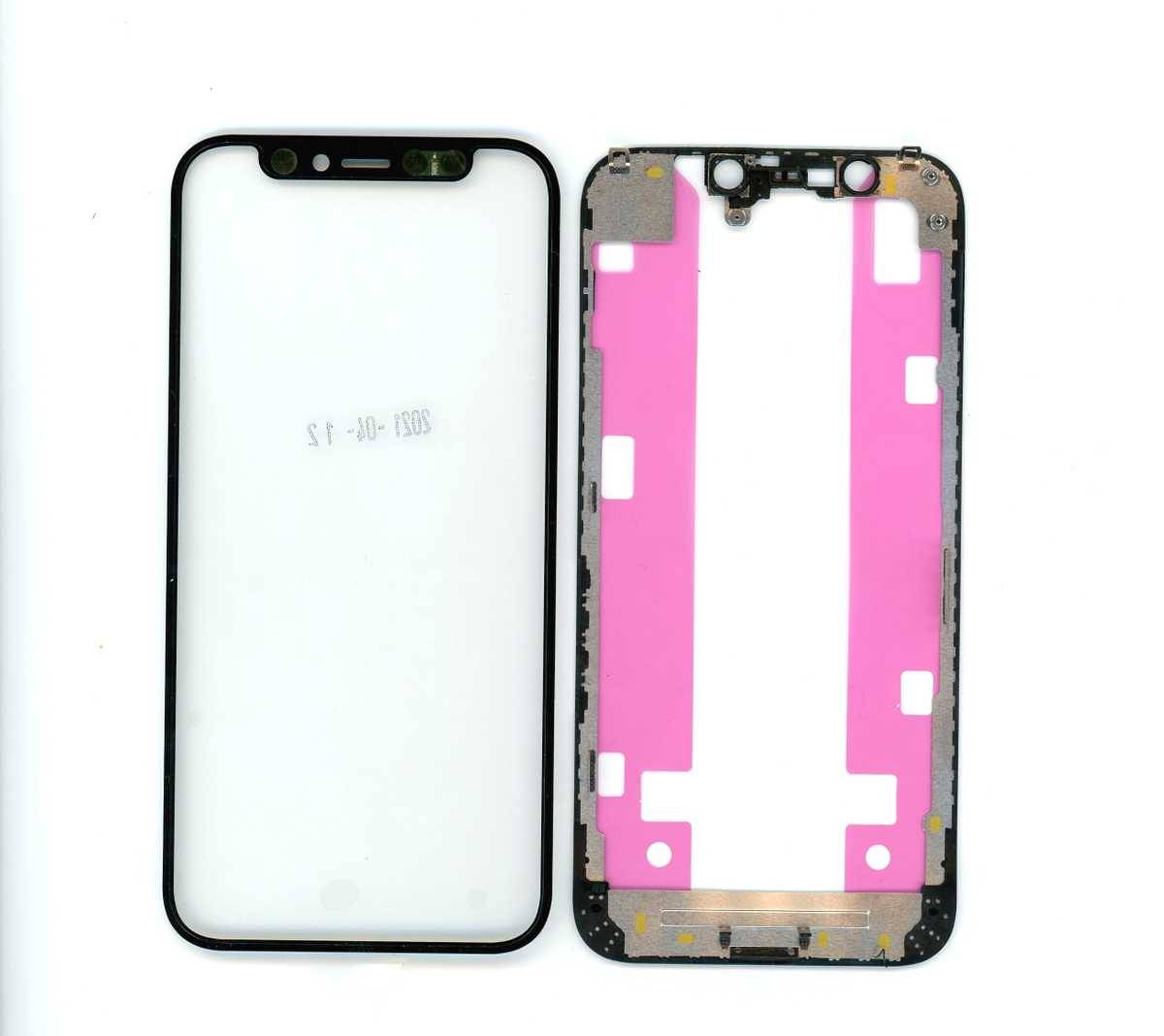 Premium iPhone 12 Mini Frontglas mit Rahmen und OCA Kleber