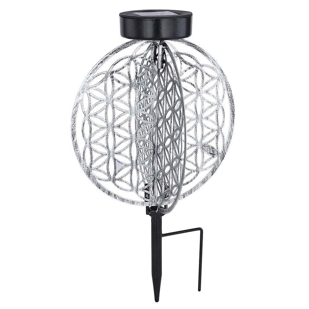 Solar Lampe Outdoor Solarleuchte orientalisch LED Garten Laterne Außen mit Lichteffekt Lebensblume, 1x LED warmweiß, DxH 20x31 cm, Terrasse