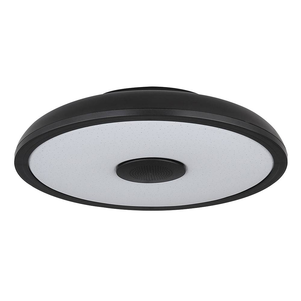 Deckenlampe mit Bluetooth Lautsprecher Deckenleuchte mit Farbwechsel dimmbare Lampe mit Fernbedienung, Sternen-Effekt, 1x LED 18W RGB 3W 3000-6500K