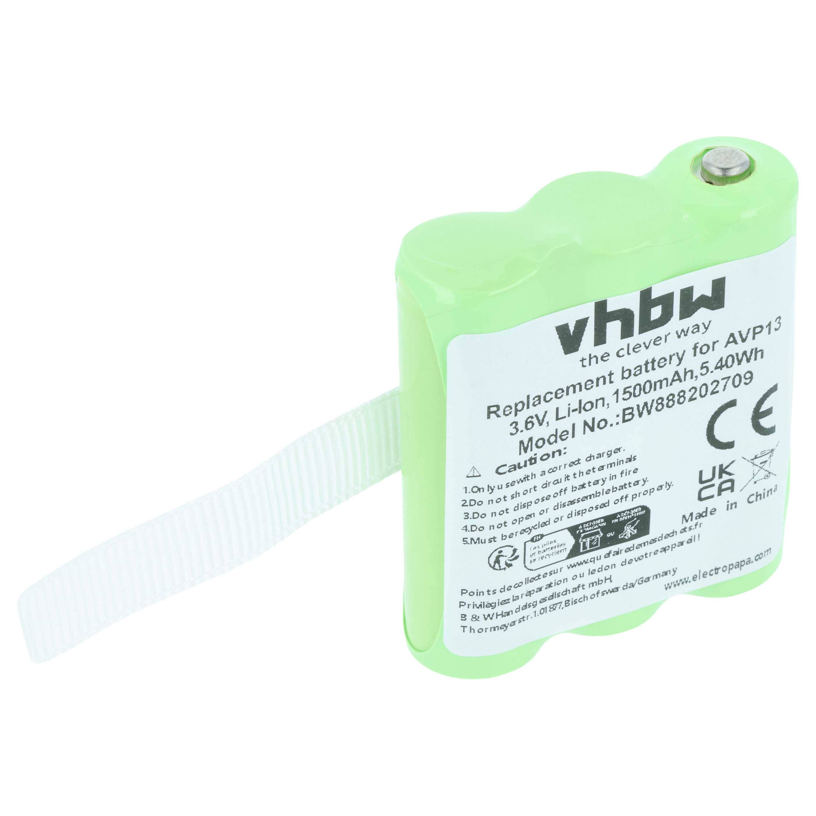 vhbw Akku kompatibel mit Midland XT70 Funkgerät, Walkie Talkie (1500 mAh, 3,6 V, NiMH)