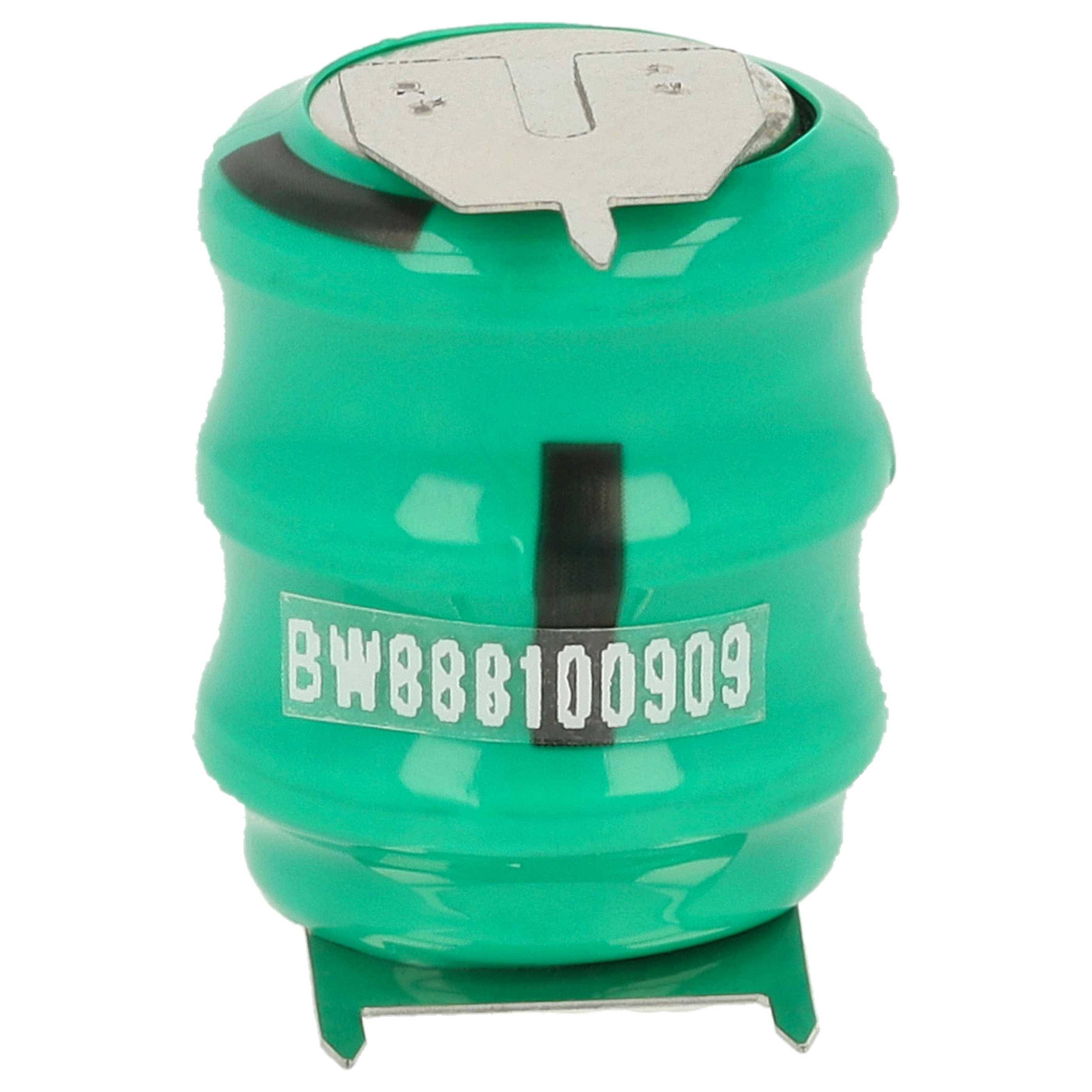 vhbw 10x NiMH Ersatz Knopfzellen-Akku Typ V80H 3-Pins 80mAh 3,6V kompatibel mit Modellbau-Akkus, Solar-Leuchten uvm.