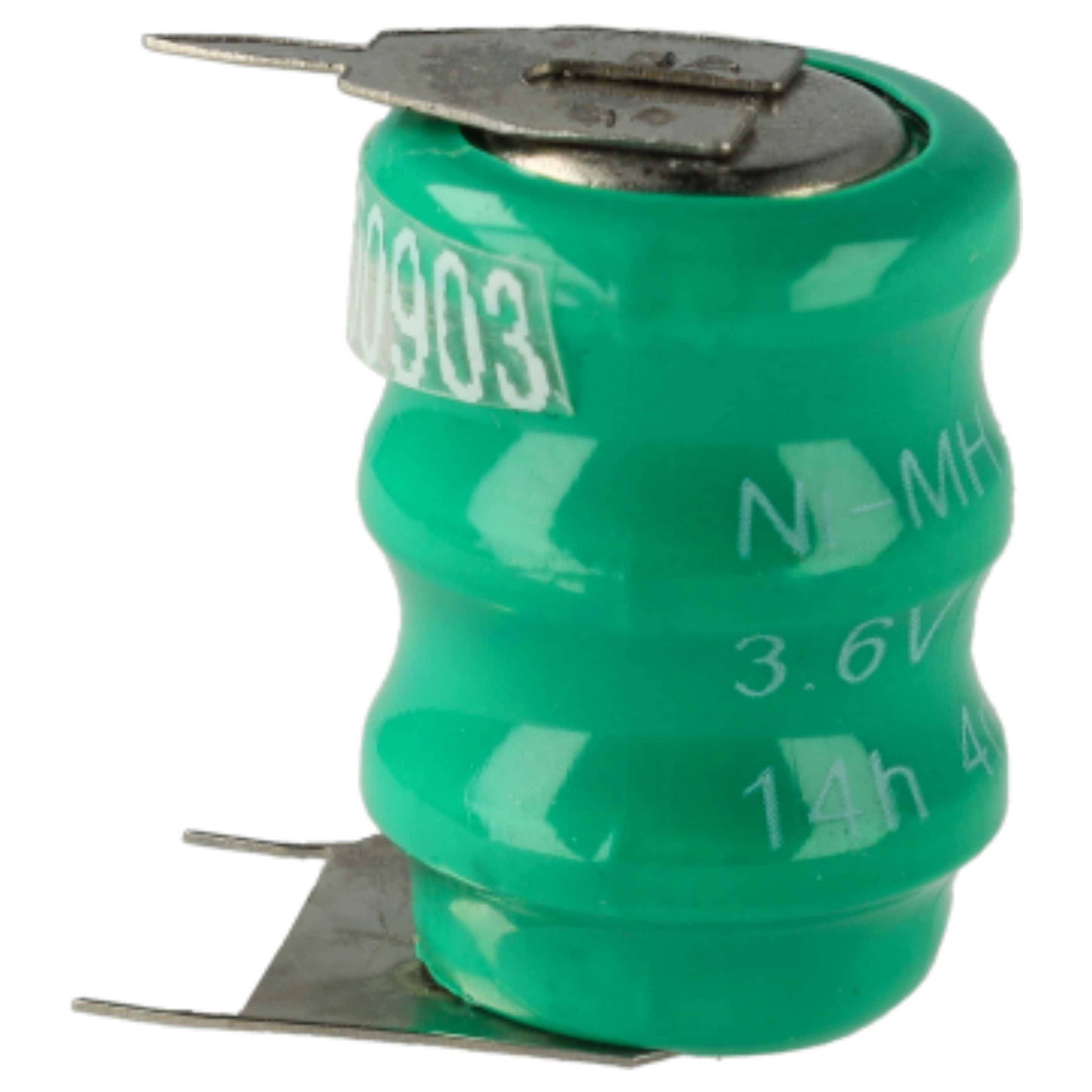 Eine grüne Batterie mit der Aufschrift „N-MH