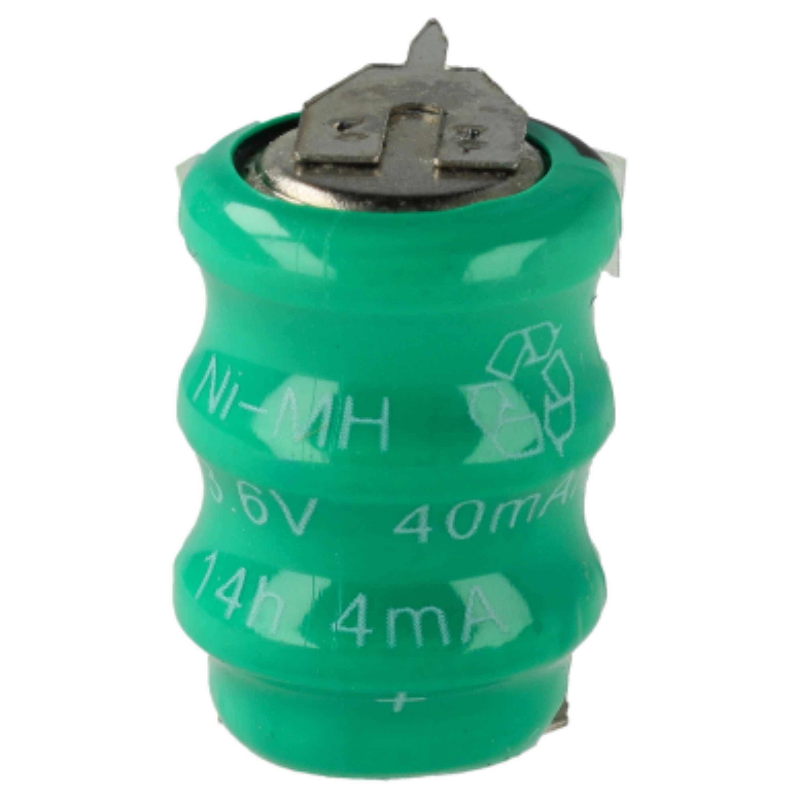 Eine grüne wiederaufladbare Batterie mit der Bezeichnung „Ni-MH