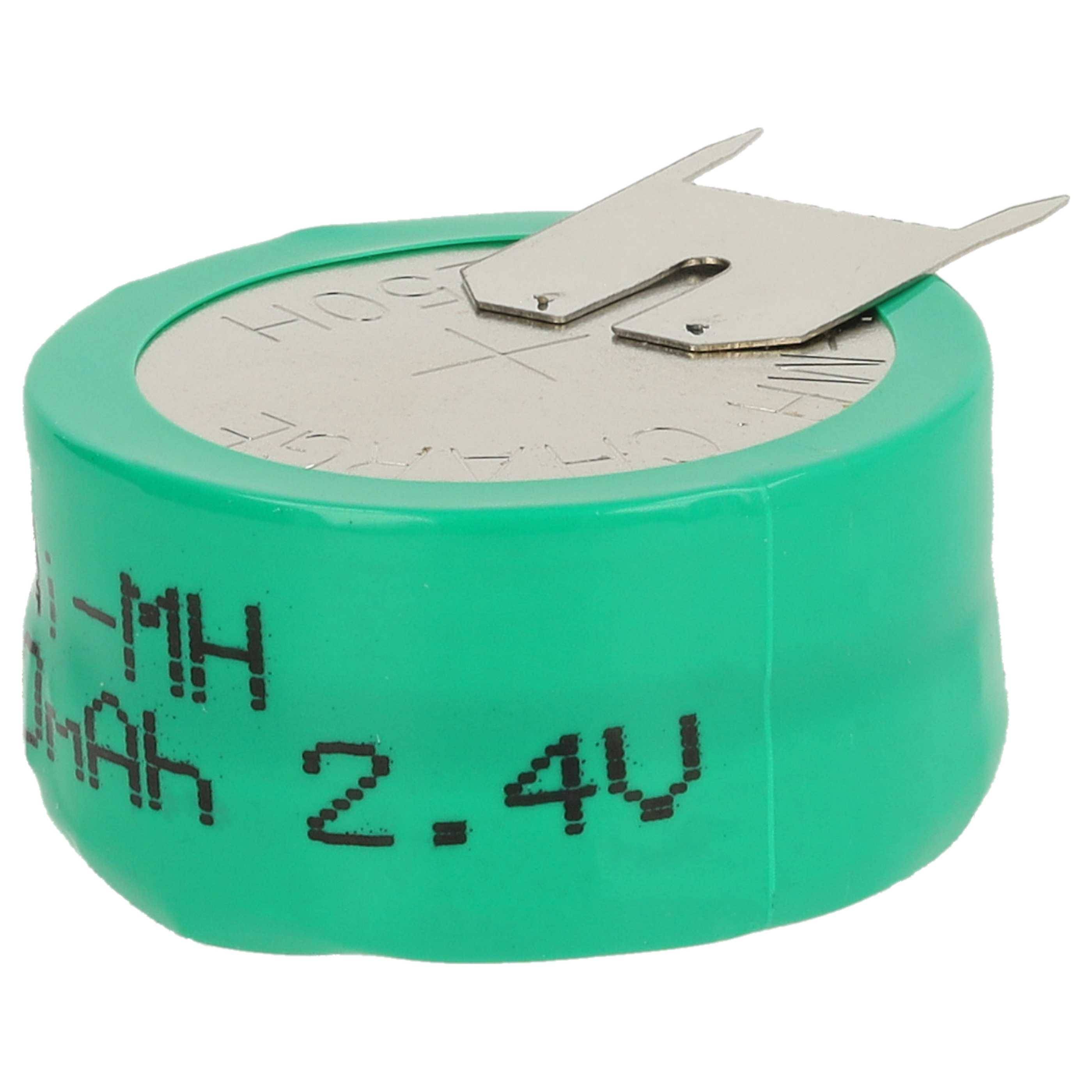 vhbw 5x NiMH Ersatz Knopfzellen-Akku Typ 2/V250H 3-Pins 250mAh 2,4V | kompatibel mit Modellbau-Akkus, Solar-Leuchten uvm.