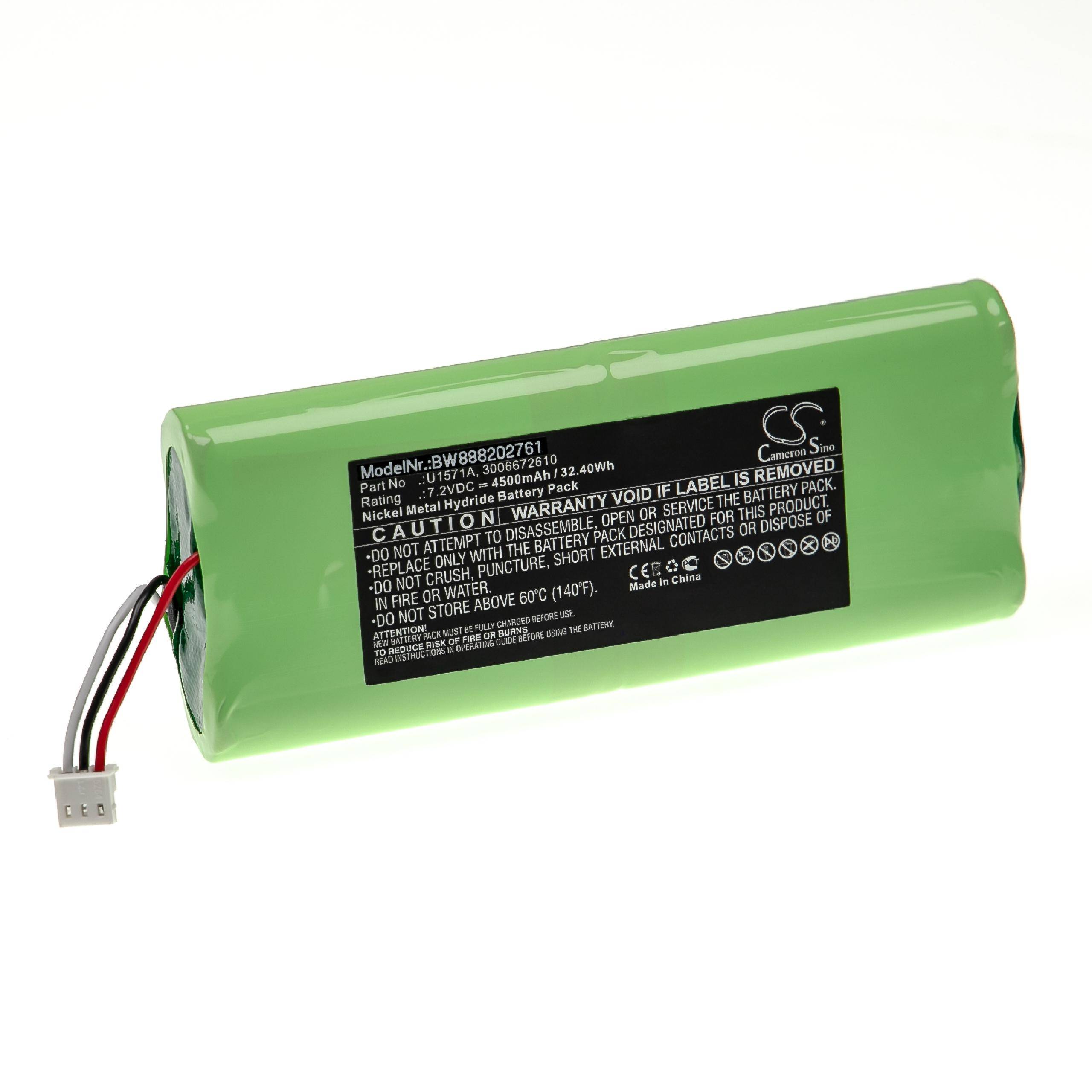 vhbw Akku kompatibel mit Keysight U1604B, U1602B, U1604A, U1600, U1602A Messgerät (4500 mAh, 7,2 V, NiMH)