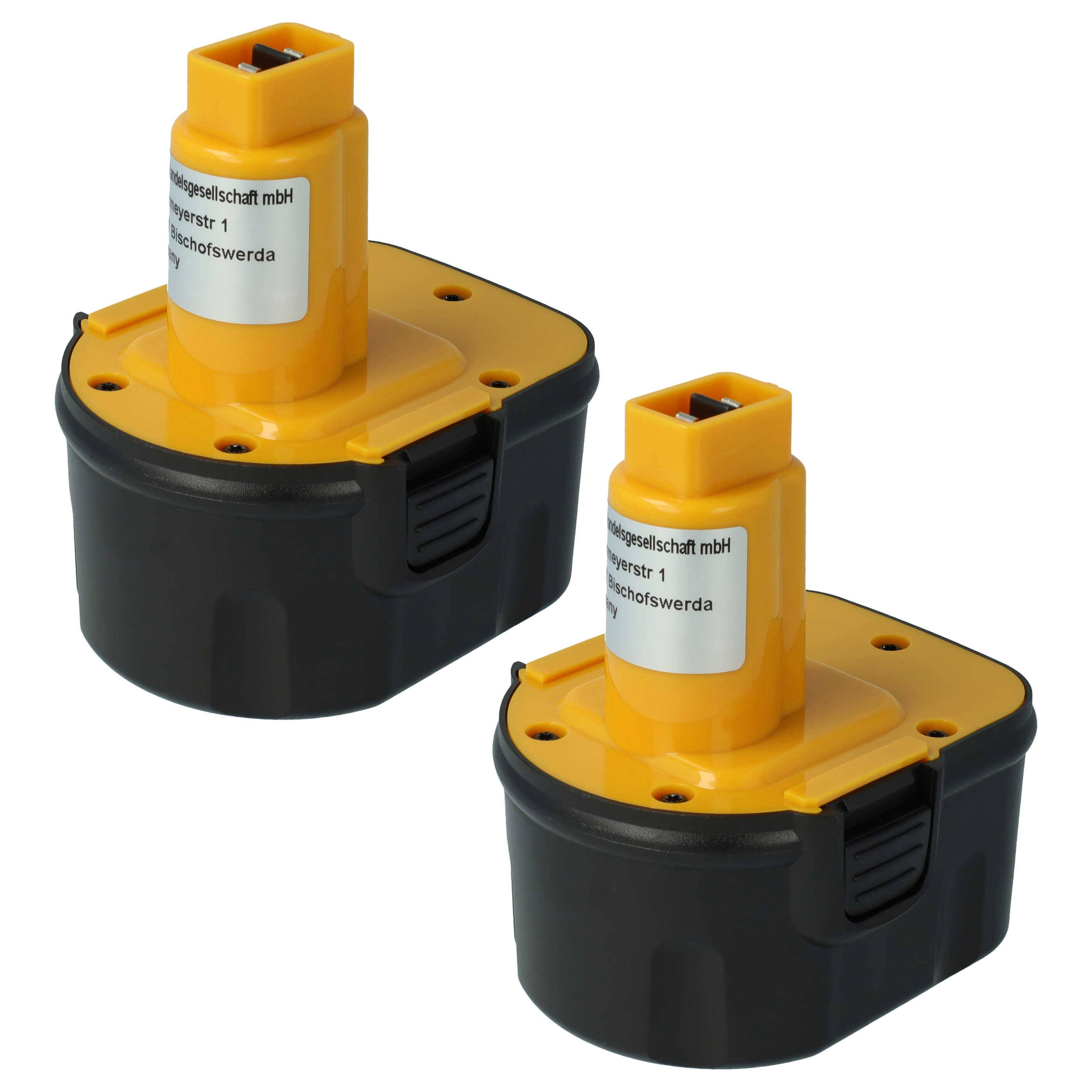 vhbw 2x Akku kompatibel mit Rems 571510, 571513, R12 Elektrowerkzeug (2000mAh NiMH 12 V)