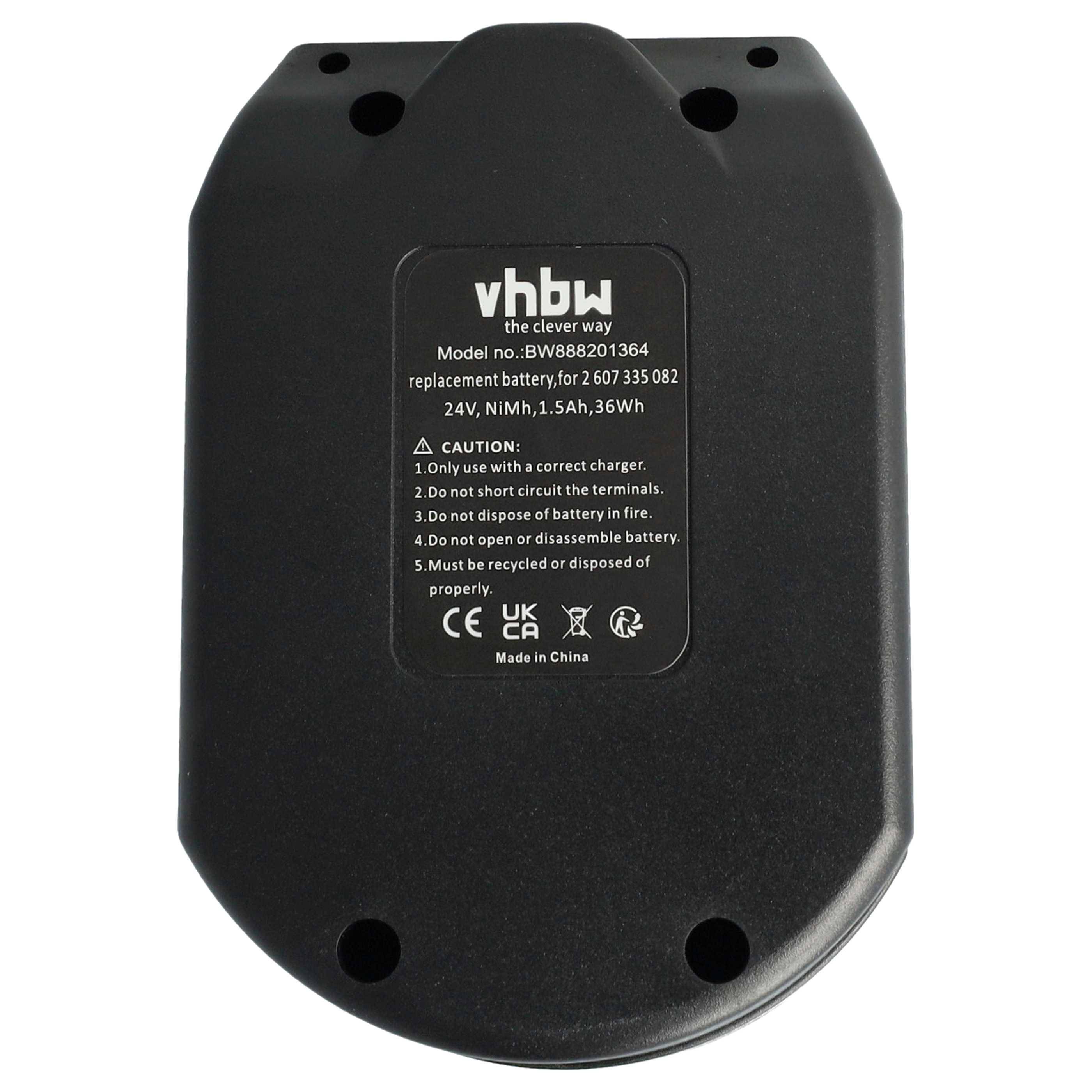 vhbw Akku Ersatz für Kinzo 25C995EP für Elektrowerkzeug (1500mAh NiMH 24 V)