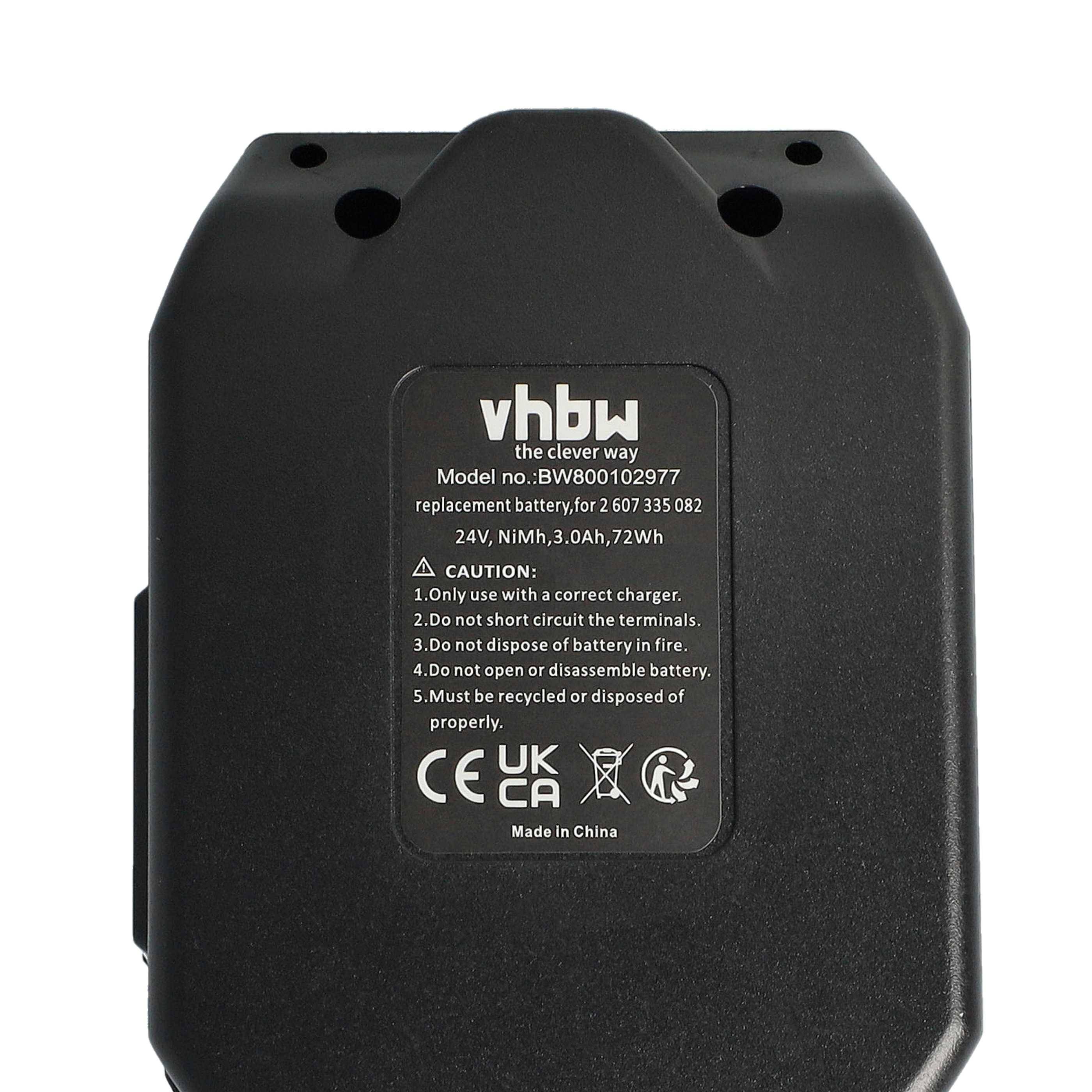vhbw Akku Ersatz für Bosch 2607335190, 2607335192, 2607335215, 2607335216 für Elektrowerkzeug (3000mAh NiMH 24 V)