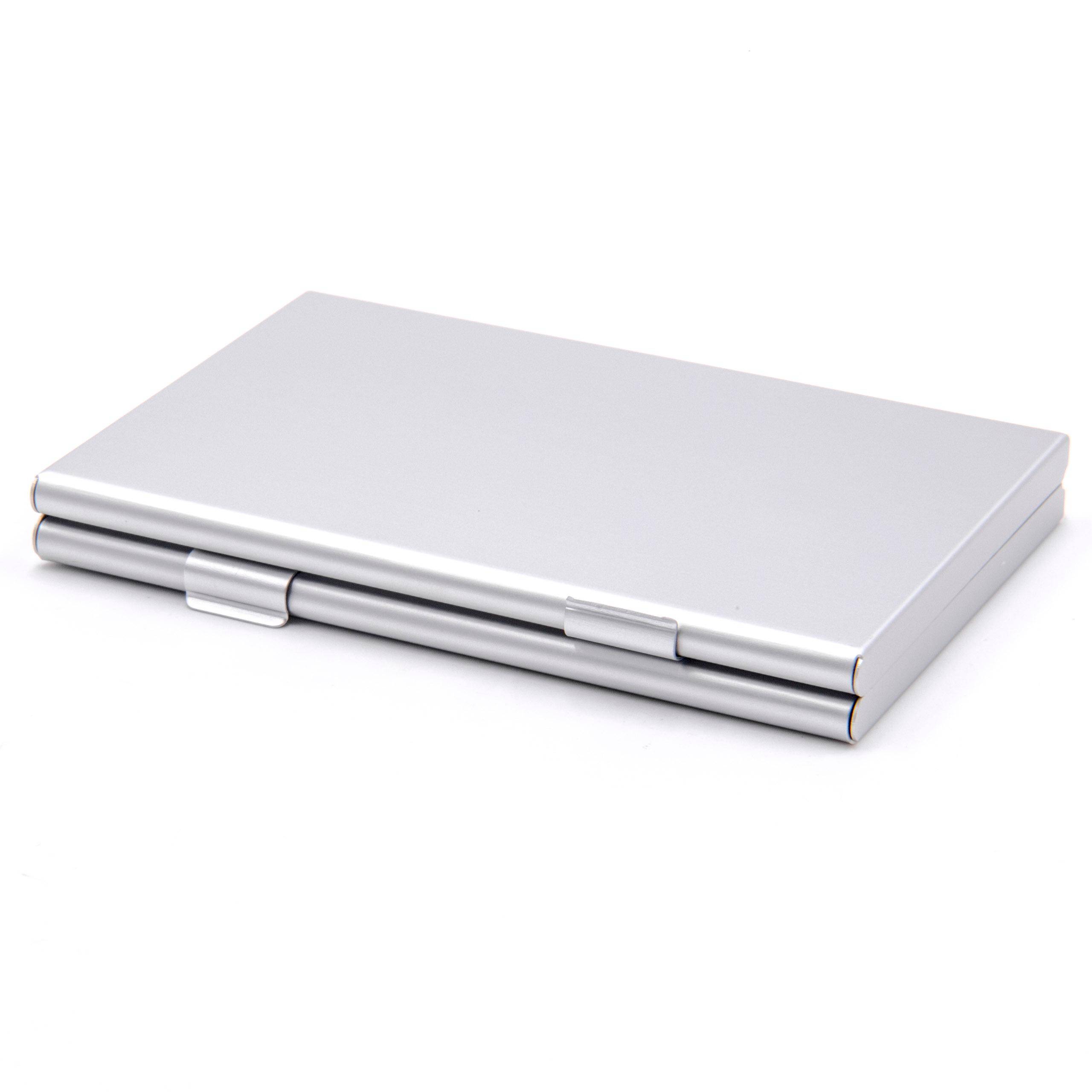 vhbw Etui für 6x SD, SDHC, SDXC Speicherkarten, 12x Micro-SD / Transflash Speicherkarten - Case Silber