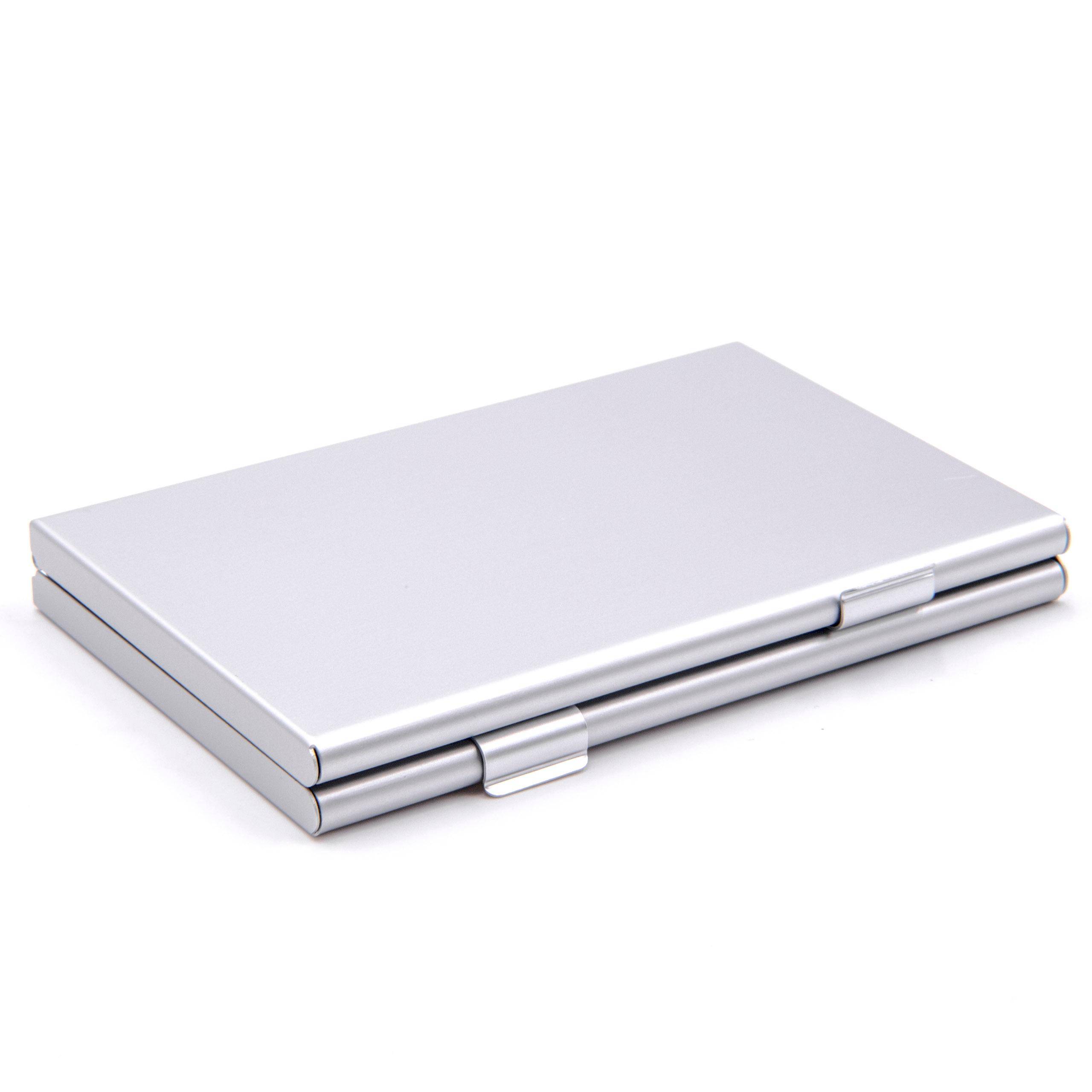 vhbw Etui für 2x SIM-Öffnungswerkzeug, 24x NanoSIM - Case Silber