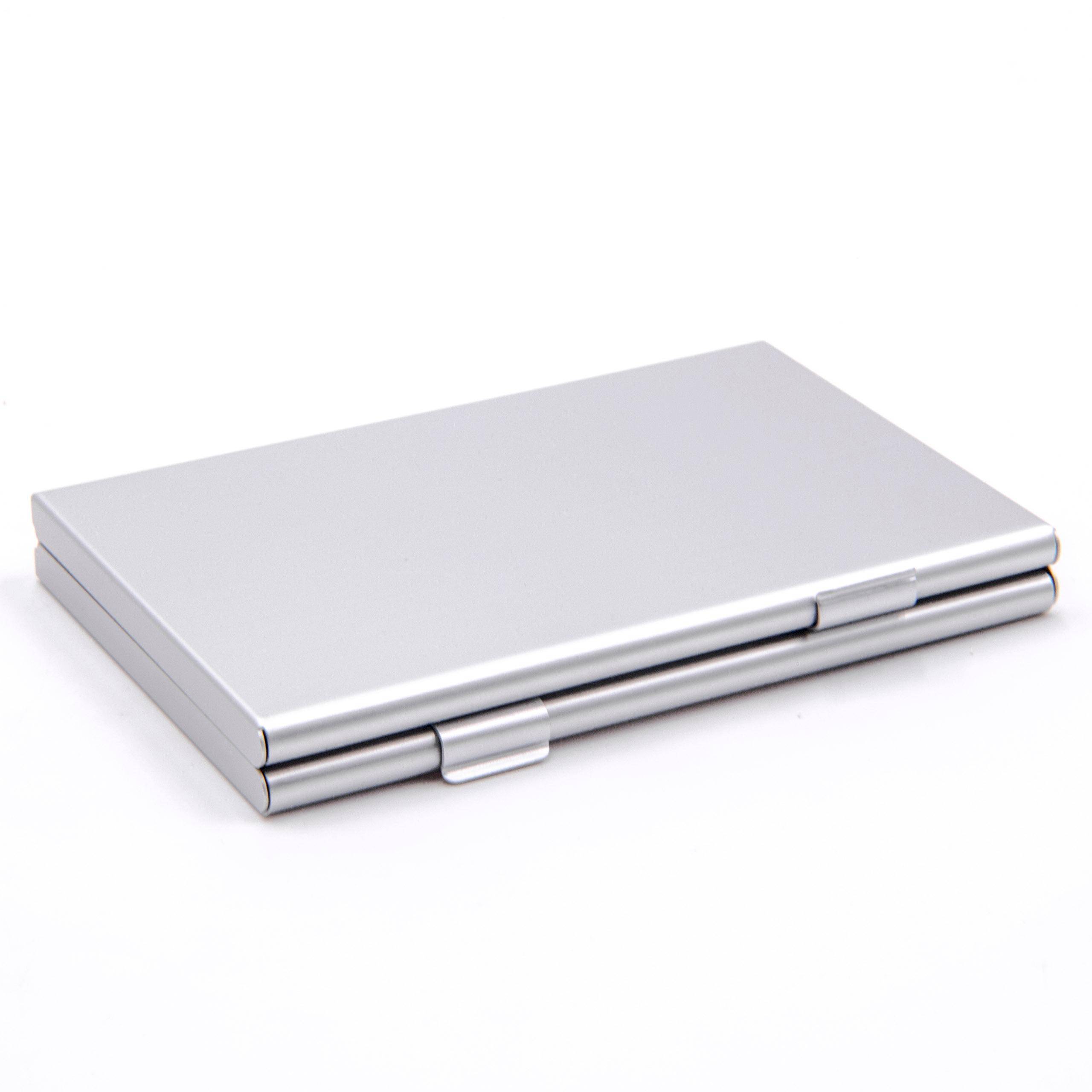 vhbw Etui für 2x SD, SDHC, SDXC Speicherkarten, 16x Micro-SD / Transflash Speicherkarten - Case Silber