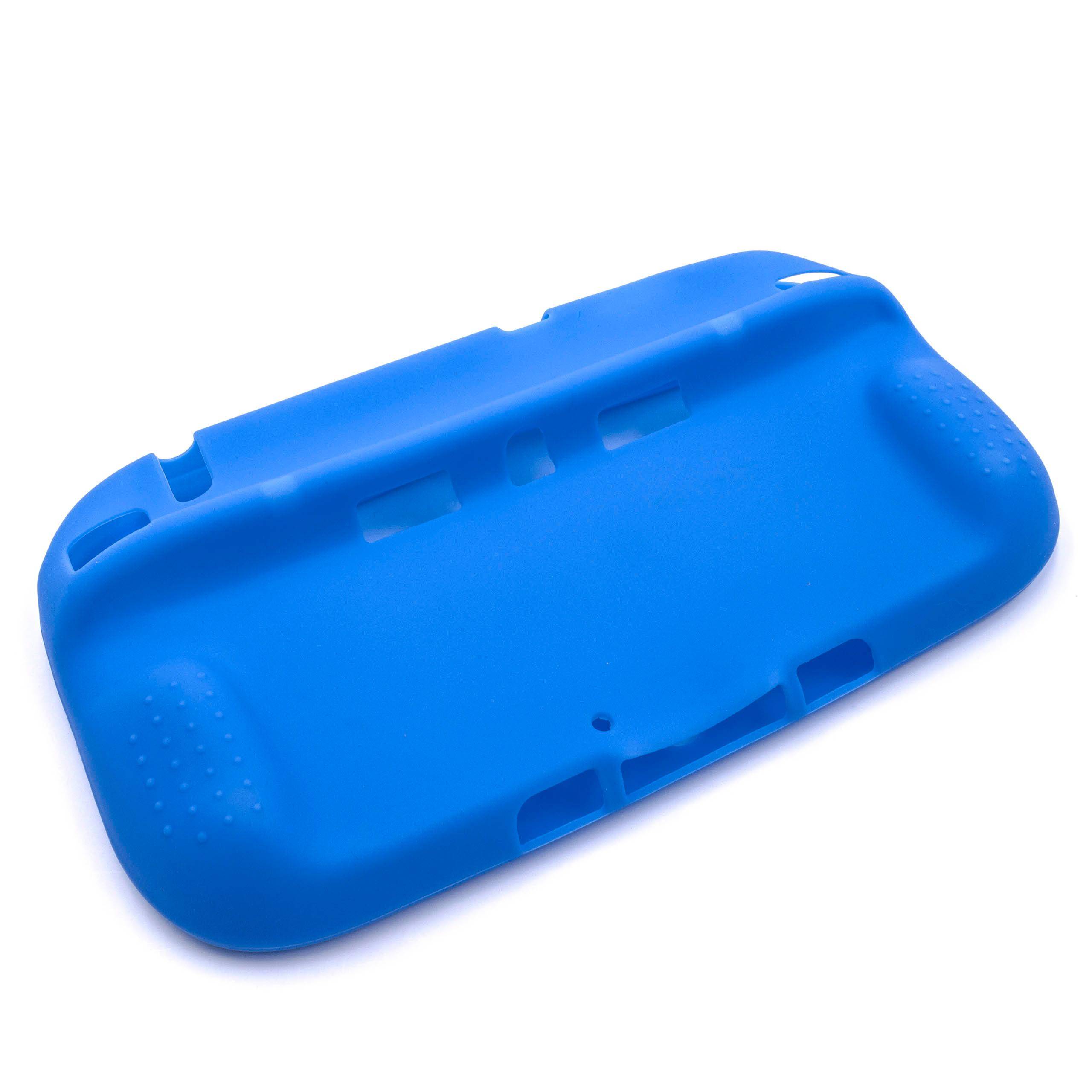vhbw Hülle Case kompatibel mit Nintendo Wii U Gamepad Spielkonsole, Controller - Silikon, Blau