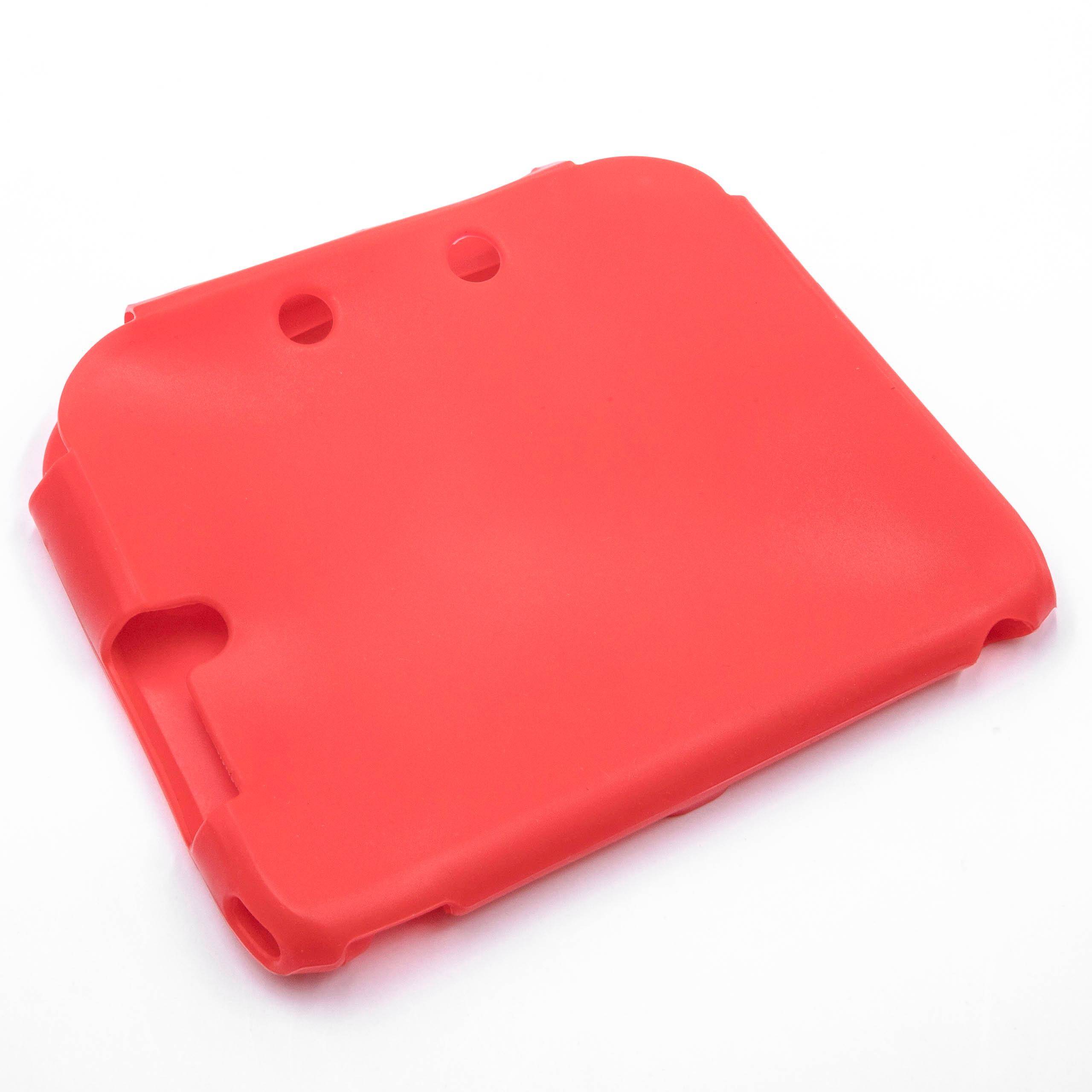 vhbw Hülle Case kompatibel mit Nintendo 2DS Spielkonsole, Controller - Silikon, Rot