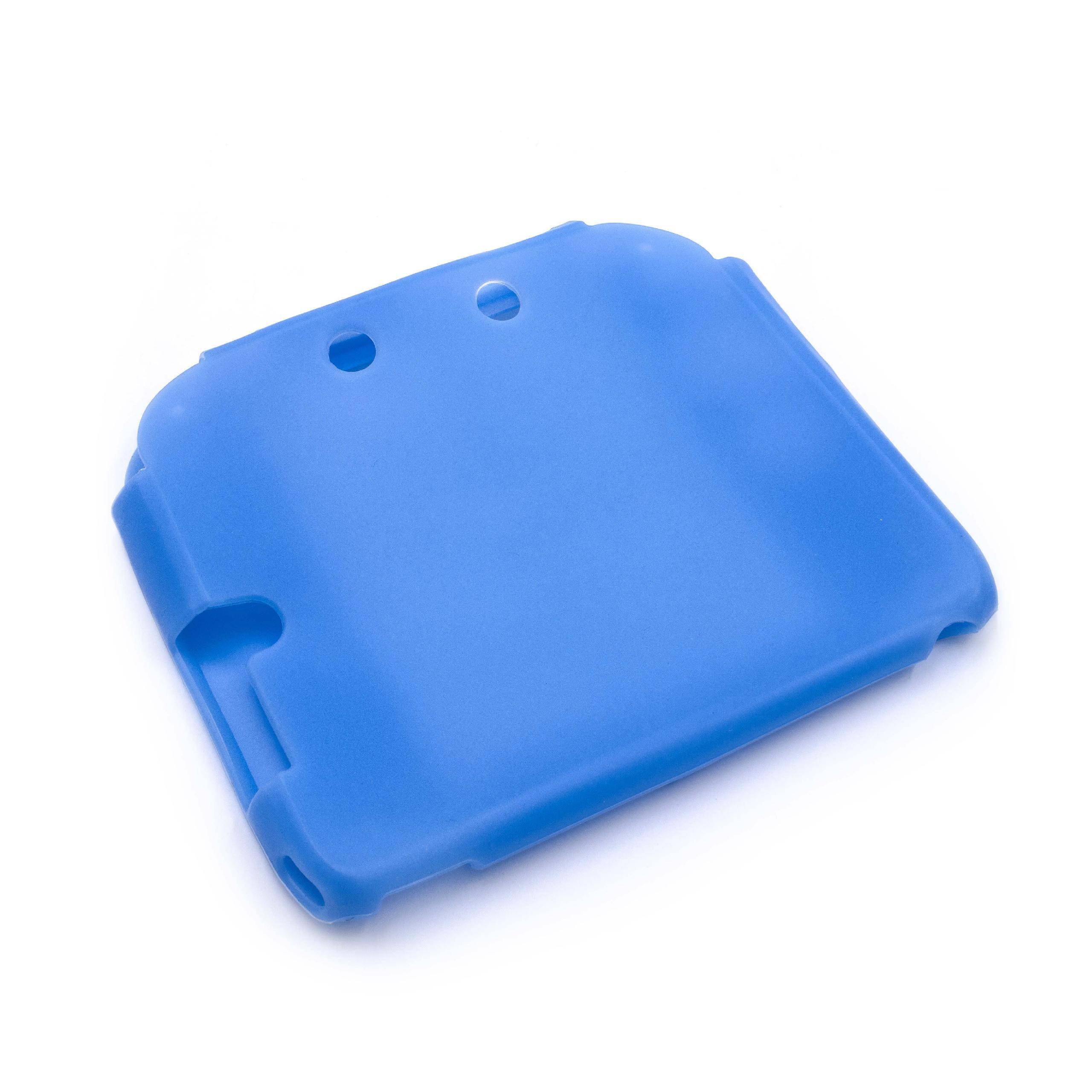 vhbw Hülle Case kompatibel mit Nintendo 2DS Spielkonsole, Controller - Silikon, Blau