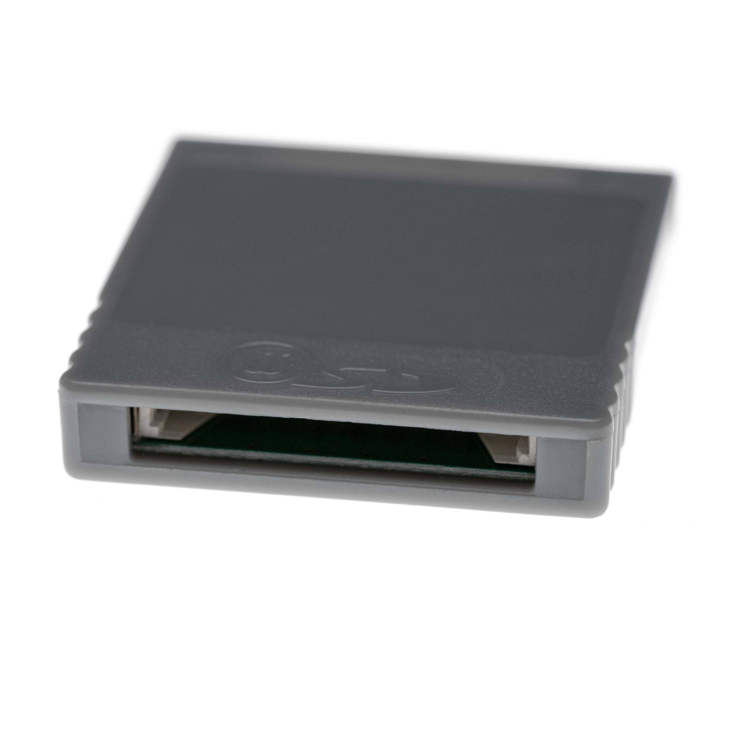 vhbw SD Kartenadapter kompatibel mit Nintendo GameCube, Wii Spielekonsole - SD Speicherkarten Konverter Grau