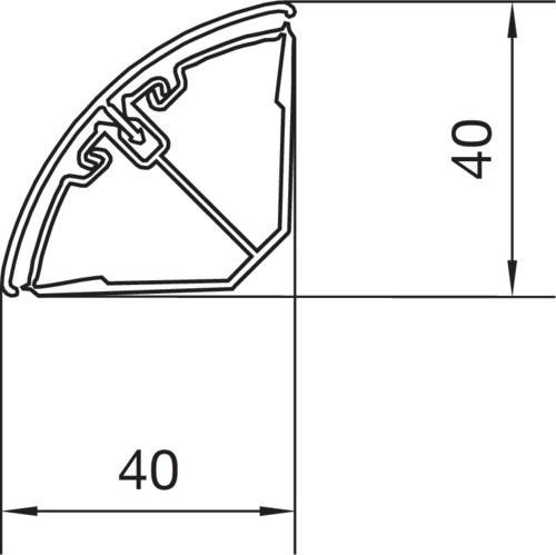 Tehalit Eckkanal EK4004009016 (2,5m)