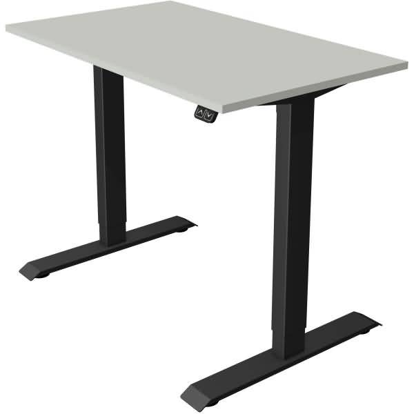 Kompakttisch Move 1 elektr. höhenverstellbar BxTxH 120x80cm -123cm lichtgrau/anthrazit