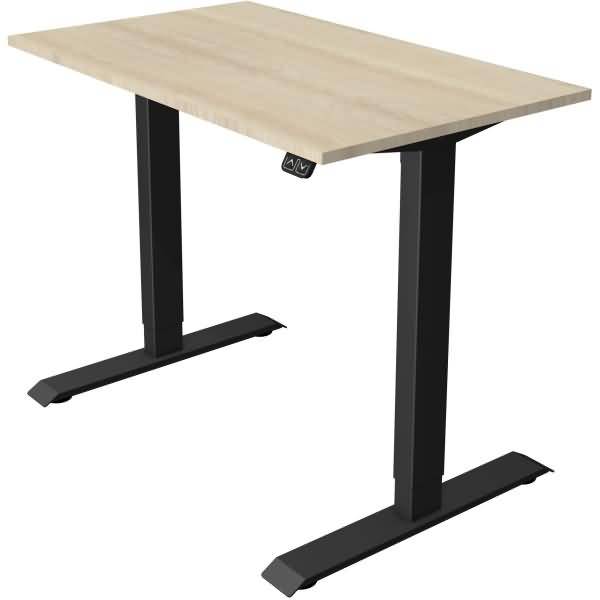 Kompakttisch Move 1 elektr. höhenverstellbar BxTxH 120x80cm -123cm ahorn/anthrazit