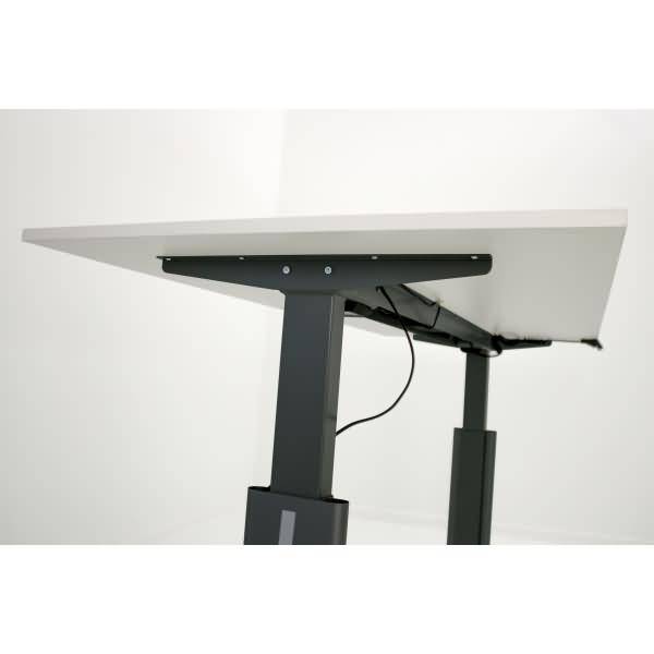 Sitz-/Stehtisch Move 3 elegant elektr. höhenverstellbar BxT 160x80cm lichtgrau