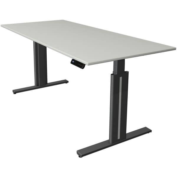 Sitz-/Stehtisch Move 3 elegant elektr. höhenverstellbar BxT 180x80cm lichtgrau