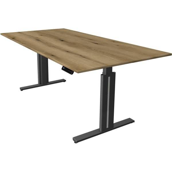 Sitz-/Stehtisch Move 3 elegant elektr. höhenverstellbar BxT 200x100cm eiche