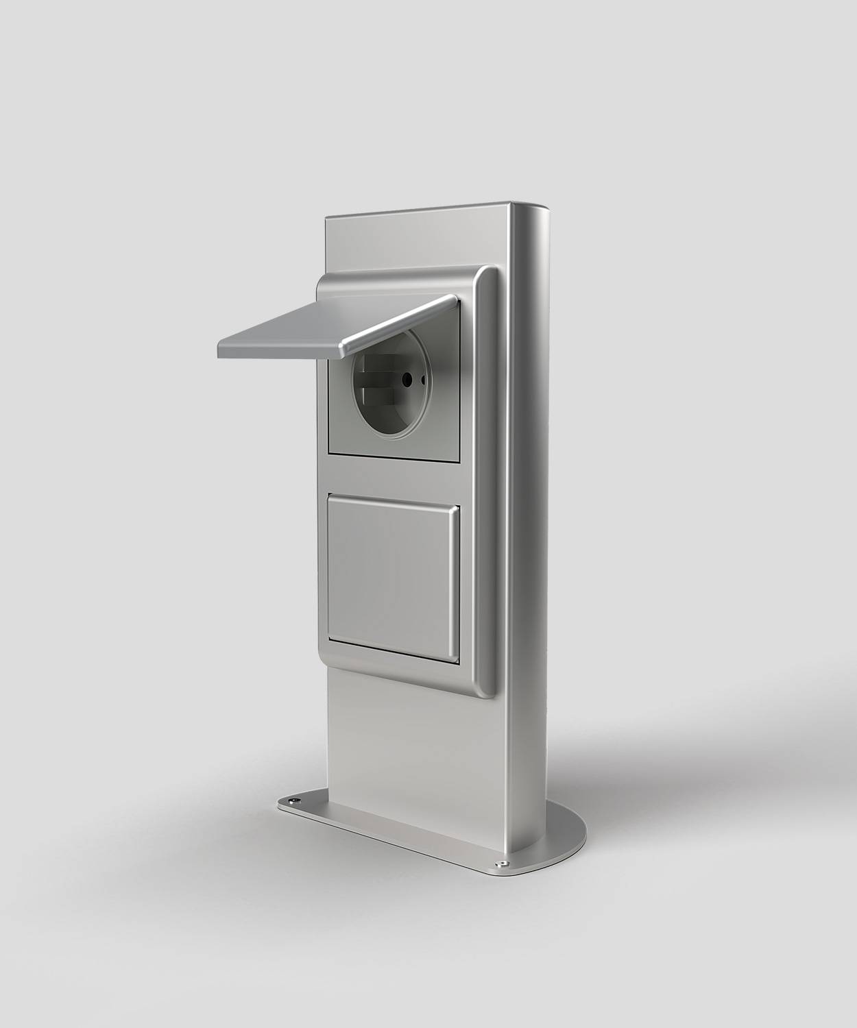 Energiesäule ES301; 1x Schuko, 1Wechselschalter