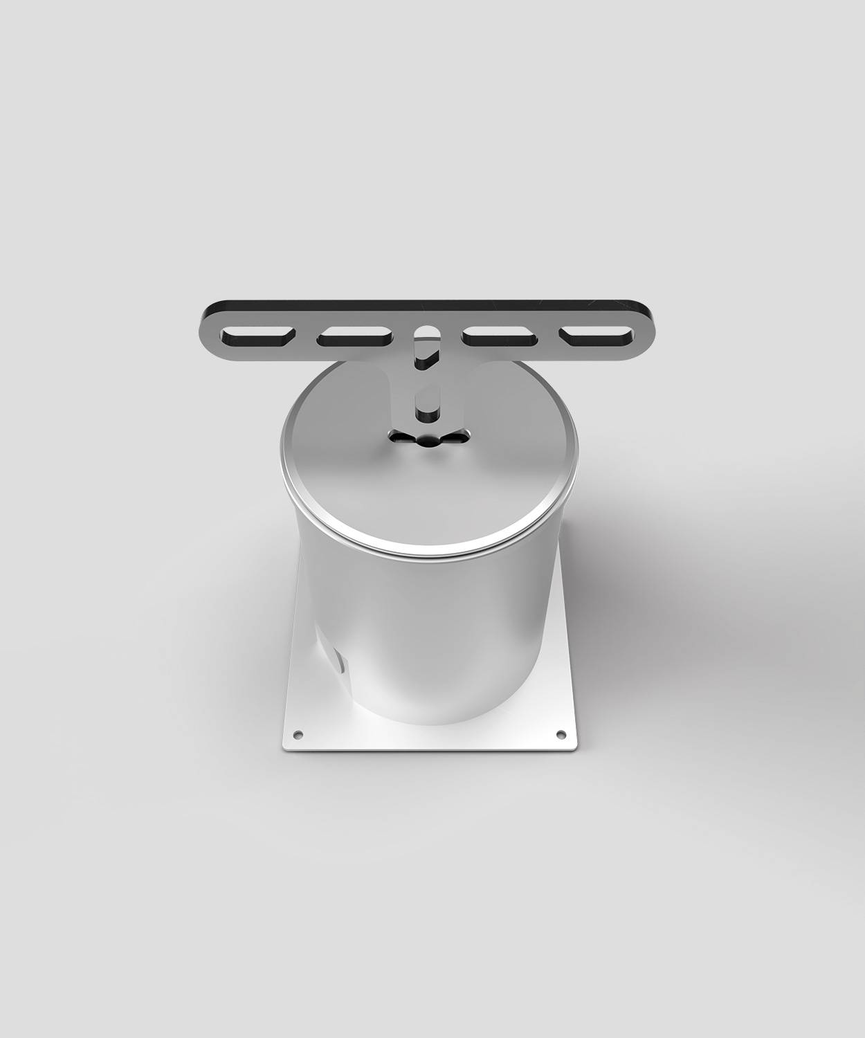 Senkverteiler SV111; 1x Schuko, runder Rahmen