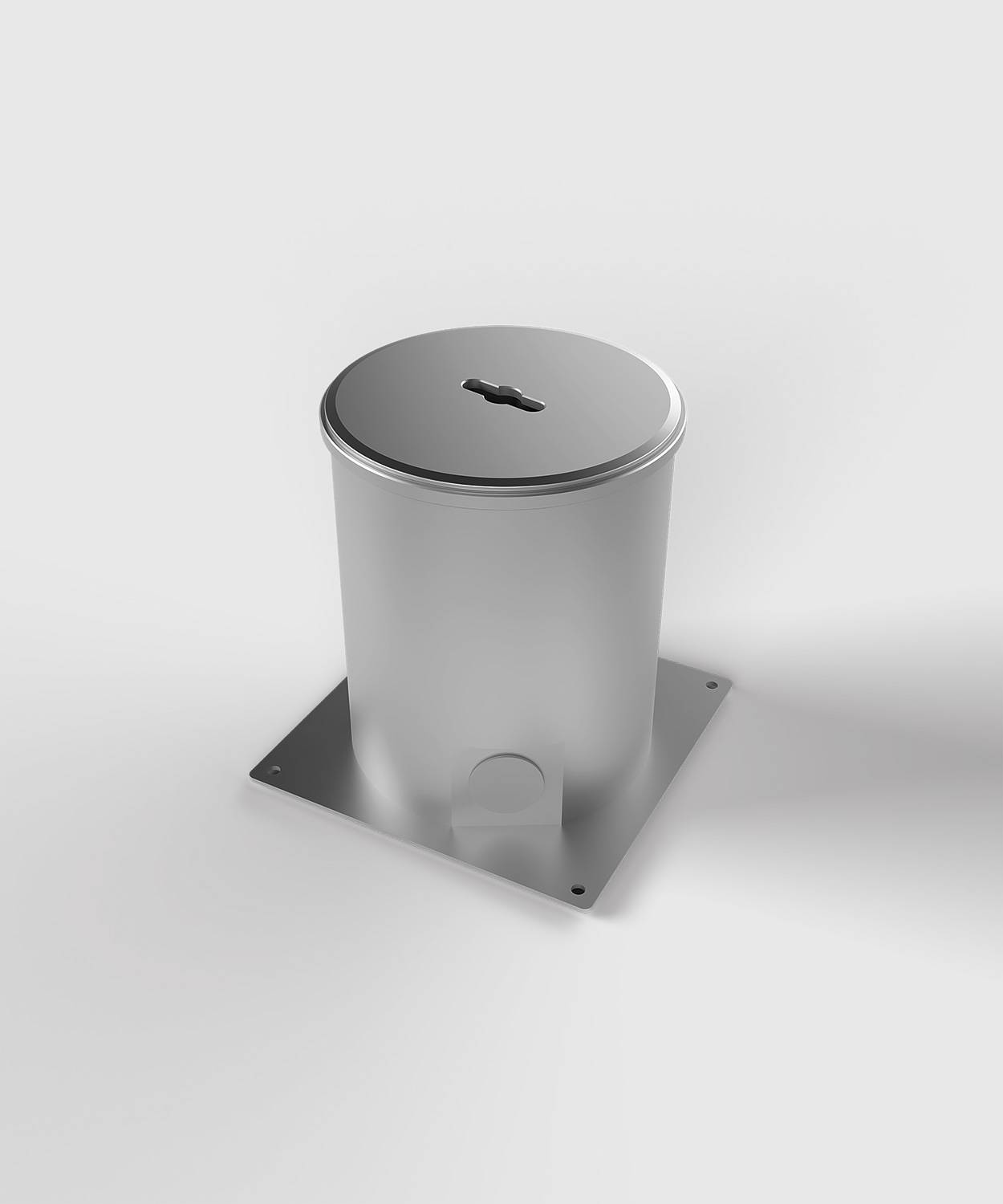 Senkverteiler SV111; 1x Schuko, runder Rahmen